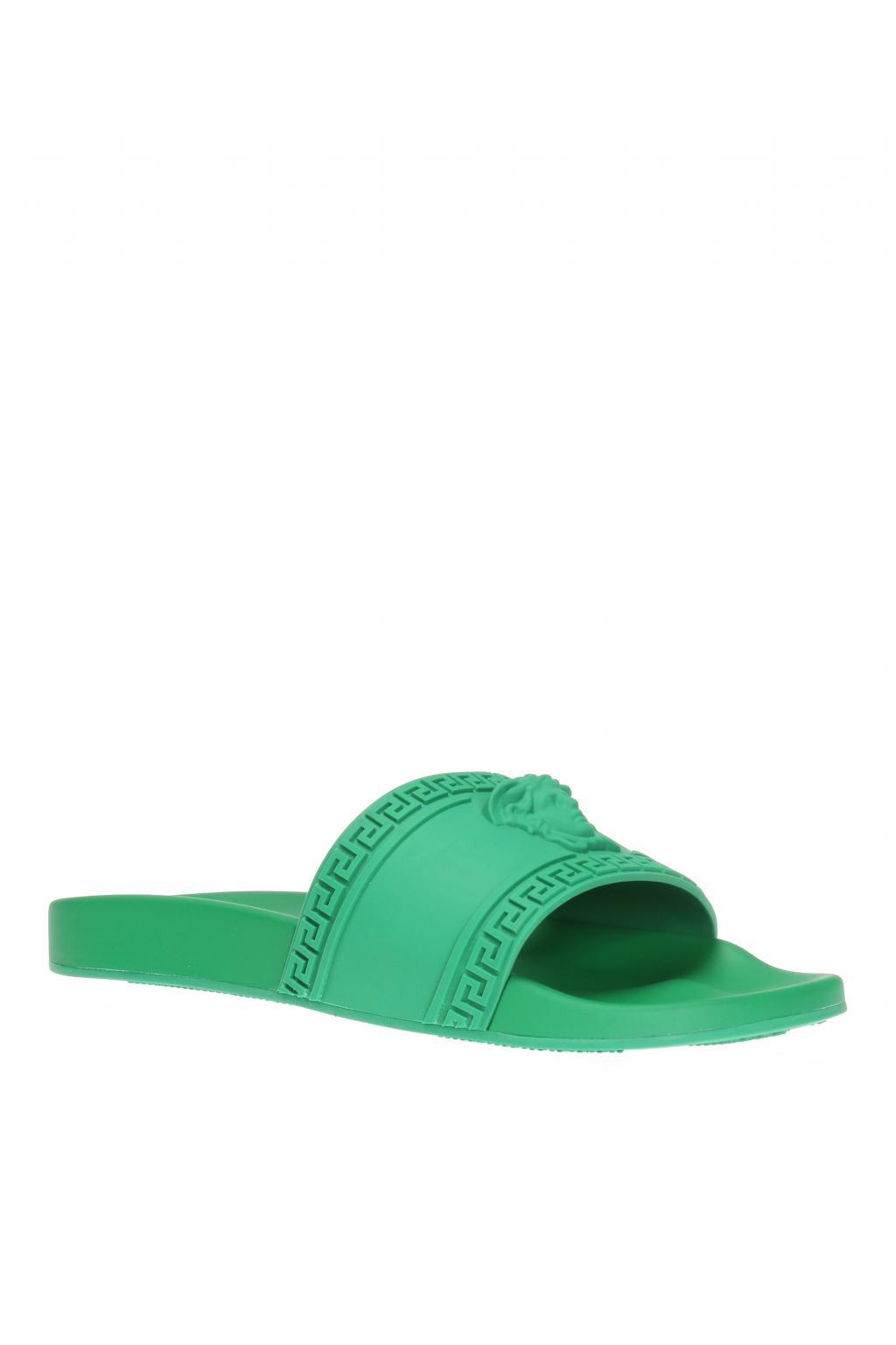 versace sandals green