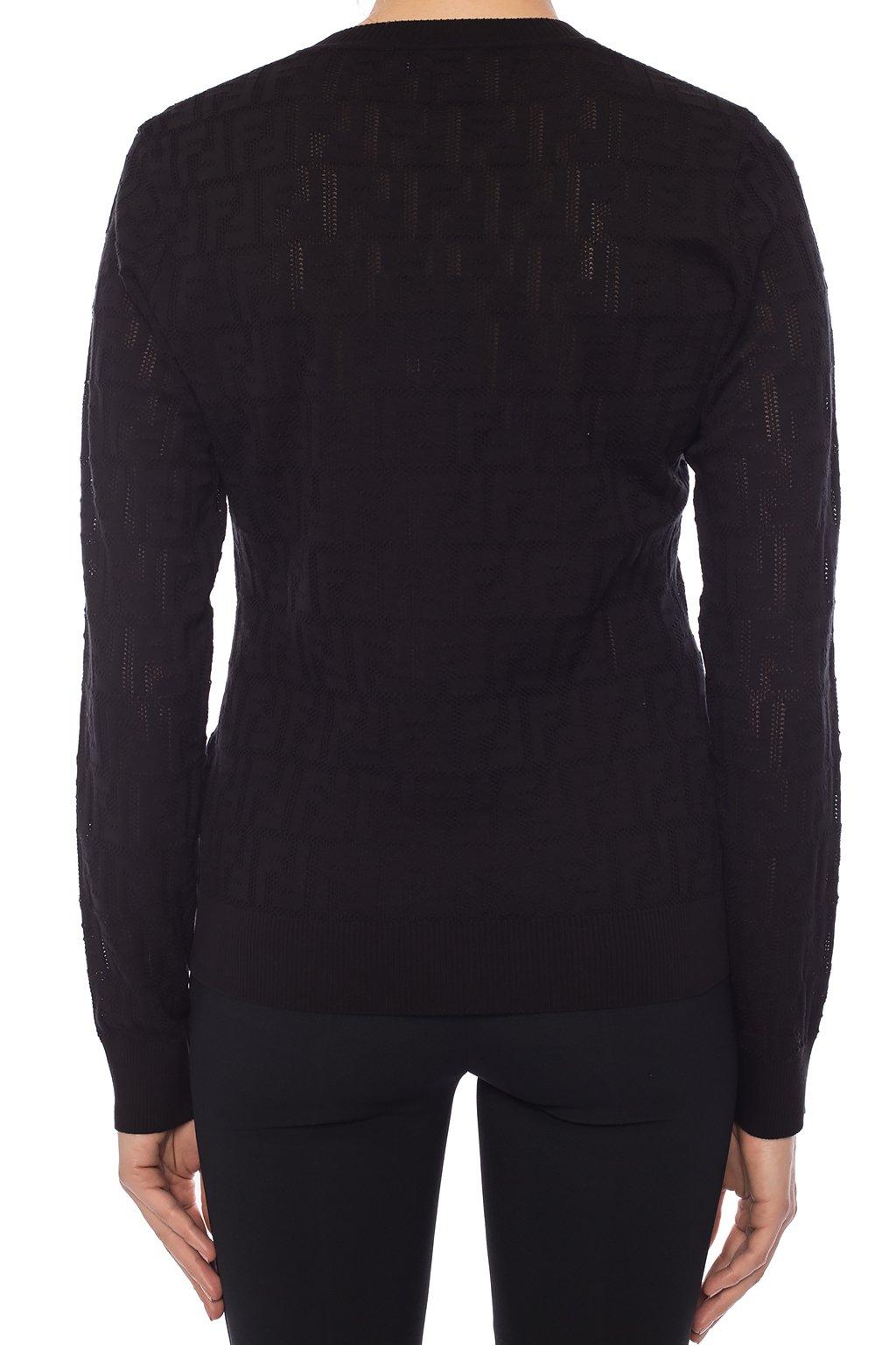 Fendi Ff Motif Sweater in Black - Lyst