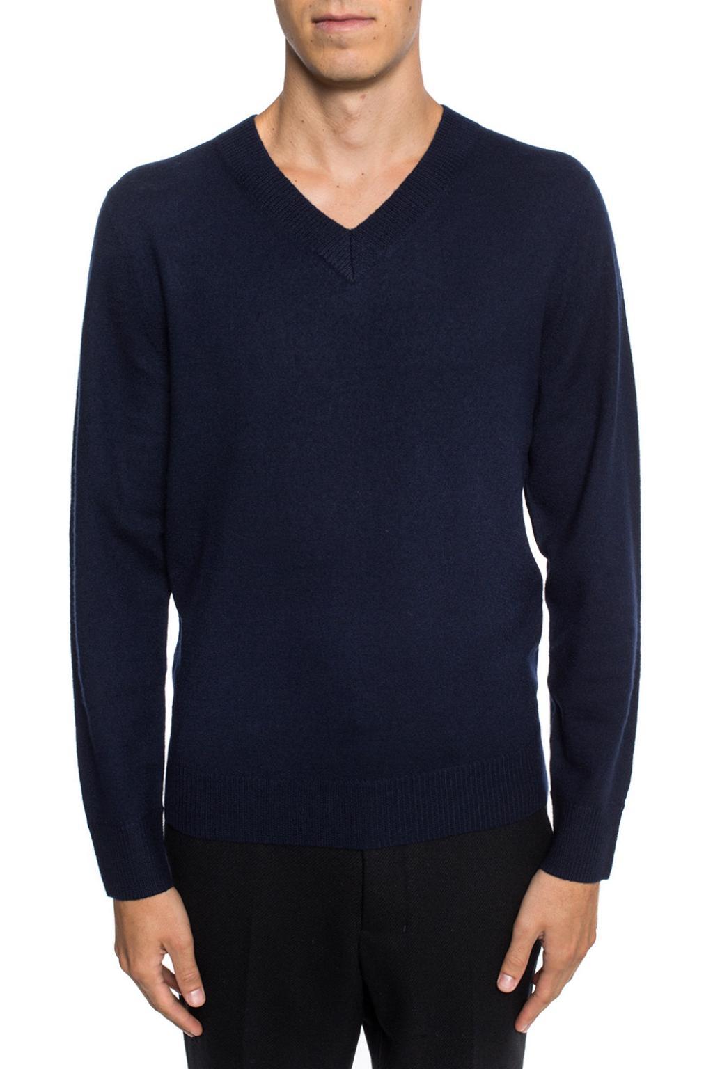 A.P.C. V-neck Sweater in Blue for Men - Lyst