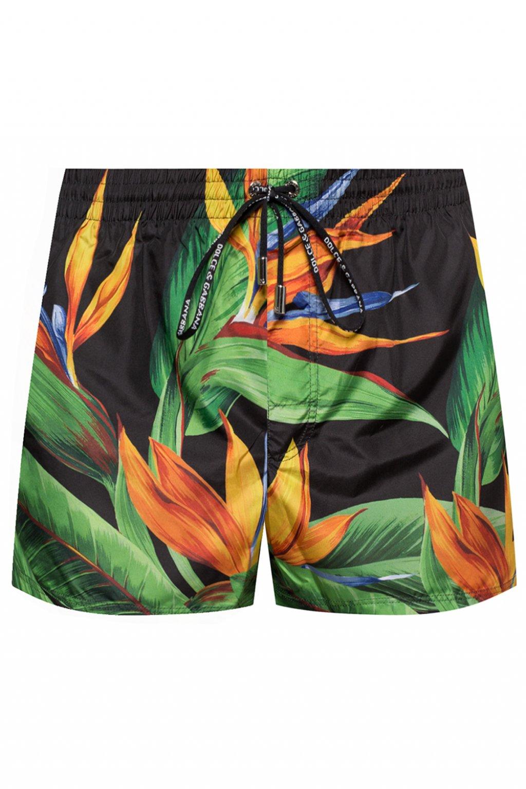 Dolce & Gabbana Synthetic Printed Swimming Trunks for Men - Lyst