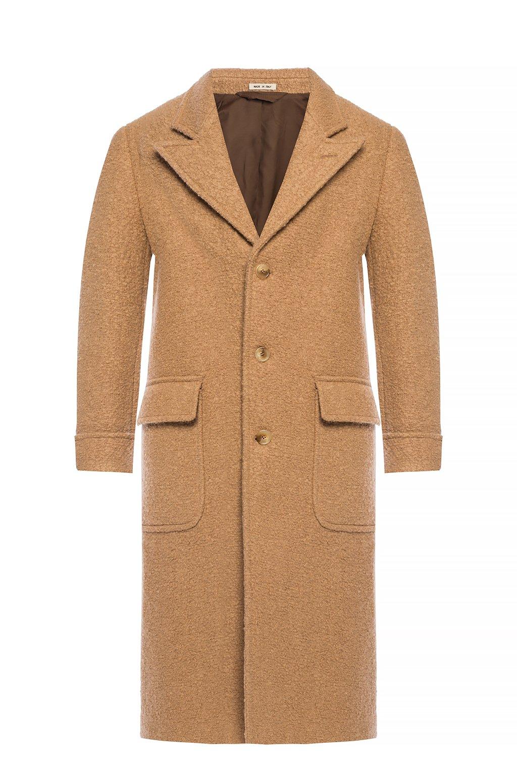 Marni Wool Coat With Pockets in Beige (Natural) for Men - Lyst