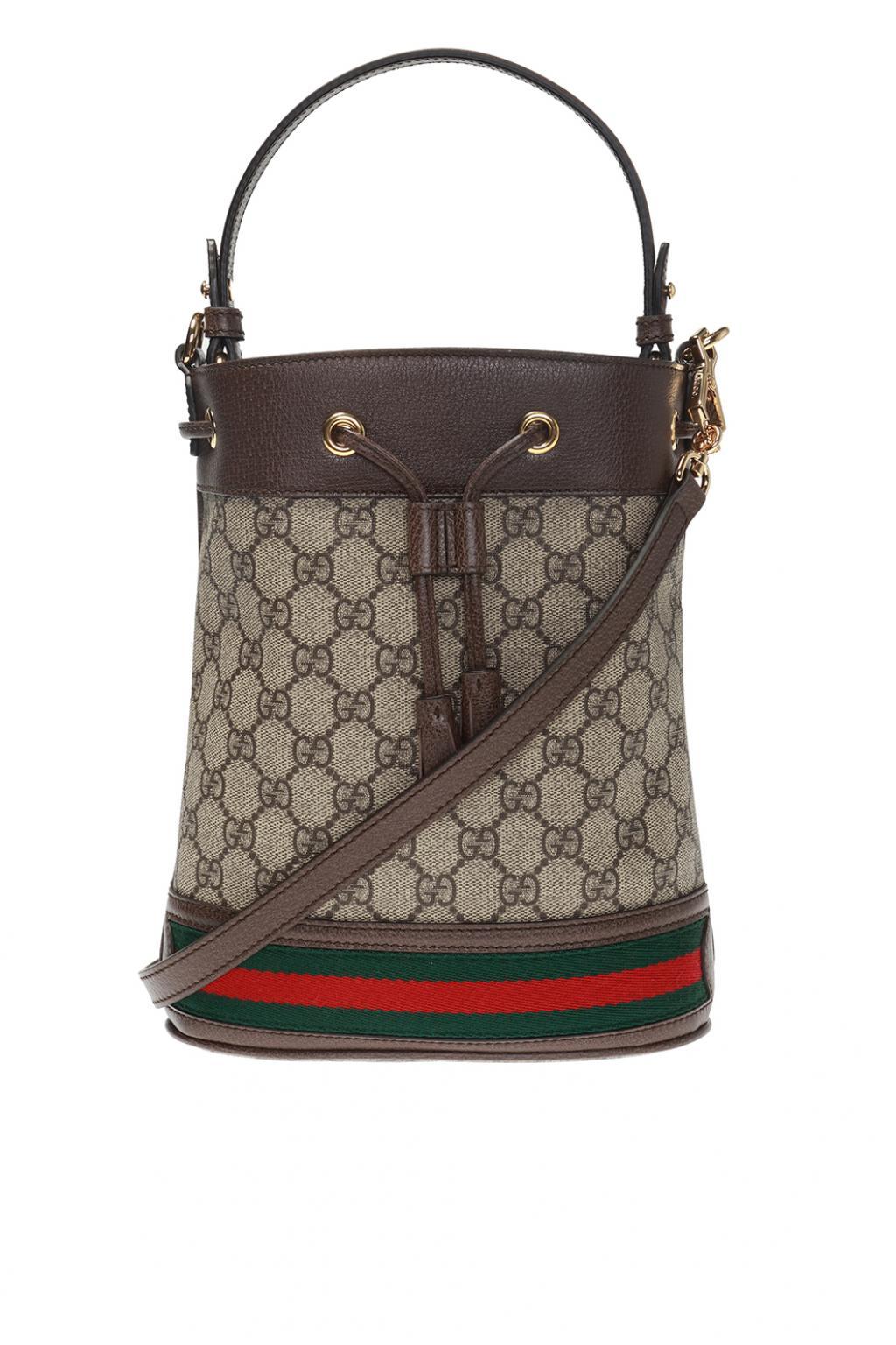 Gucci Leather &#39;ophidia&#39; Shoulder Bag in Brown - Save 5% - Lyst
