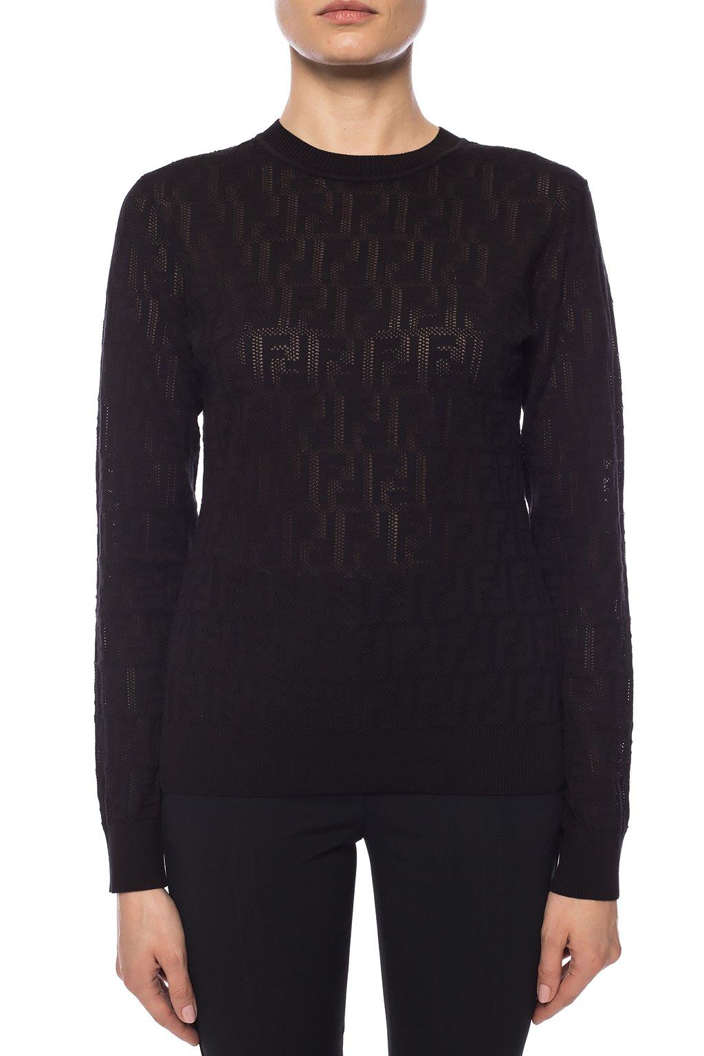 Fendi Ff Motif Sweater in Black - Lyst