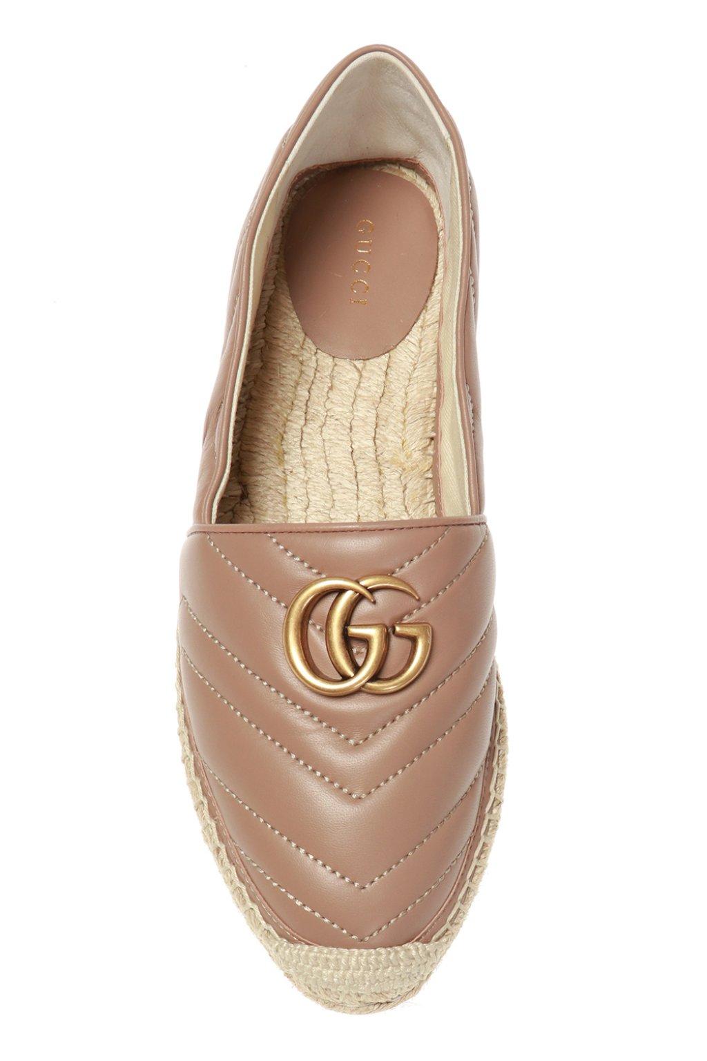 gucci double g leather espadrilles