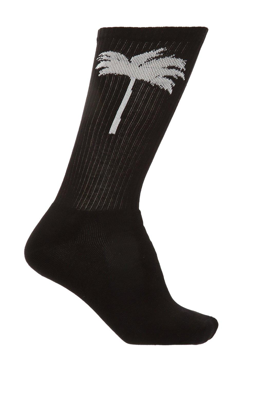 Palm Angels Embroidered Socks in Black for Men - Lyst