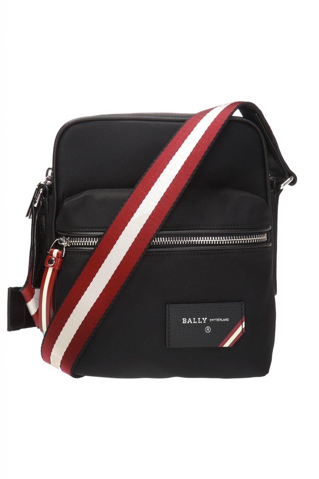 Bally Synthetic 'faara' Patched Shoulder Bag in Black for Men - Lyst