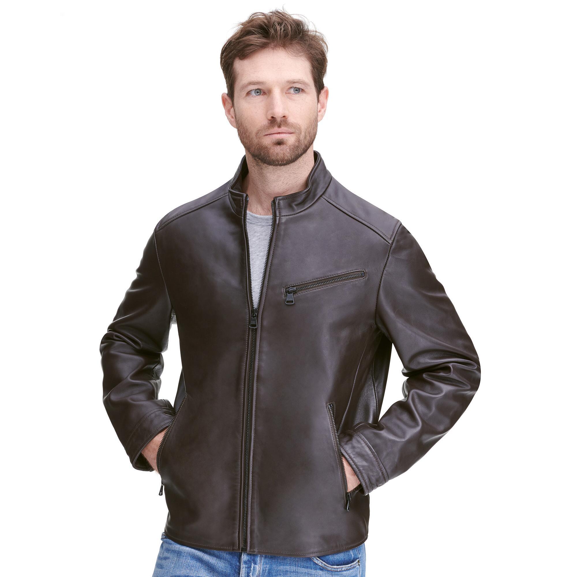 Lyst - Wilsons Leather Marc New York Leather Jacket W/ Chest Zipper in ...