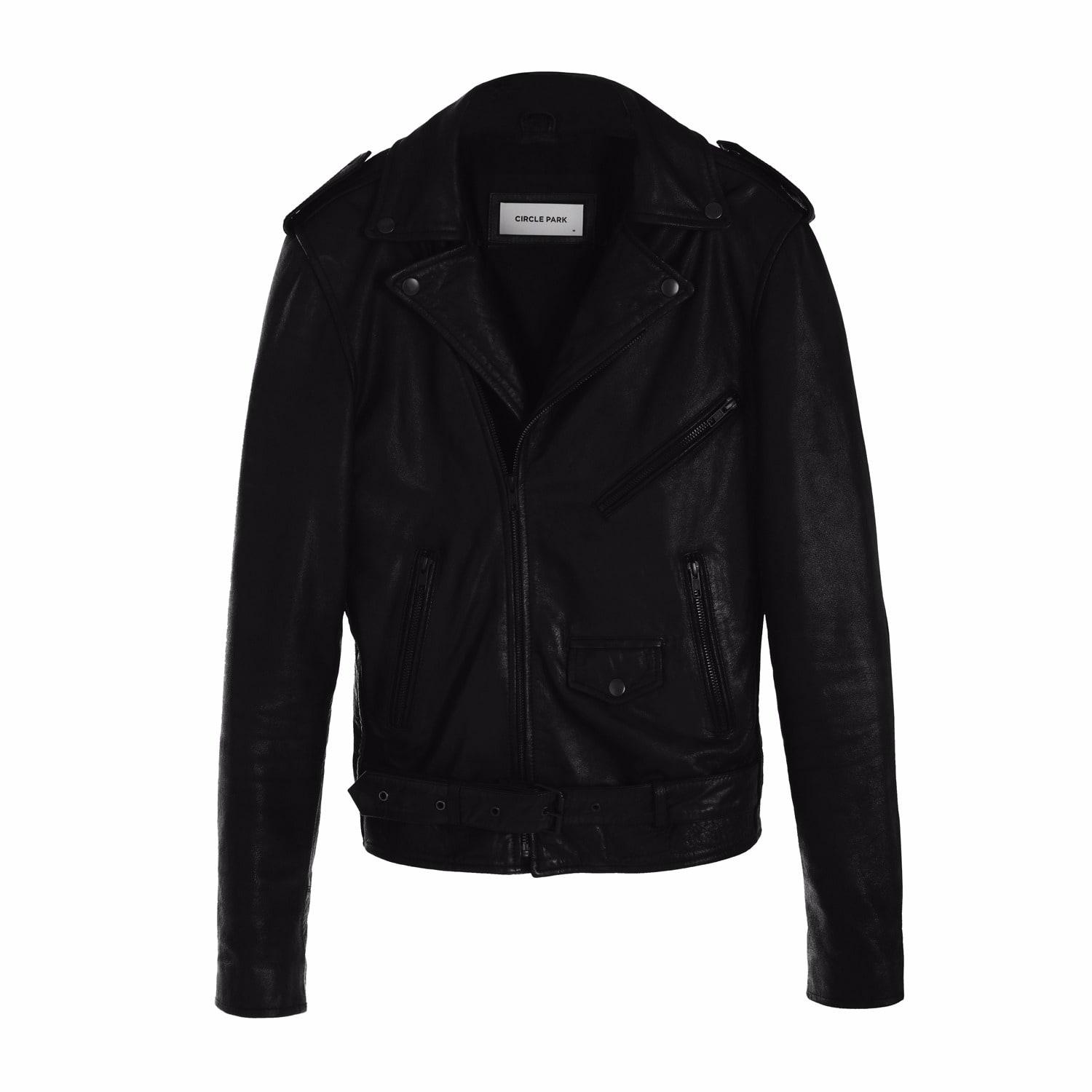 circle park s staple leather jacket in black lyst circle park s staple leather jacket in black lyst