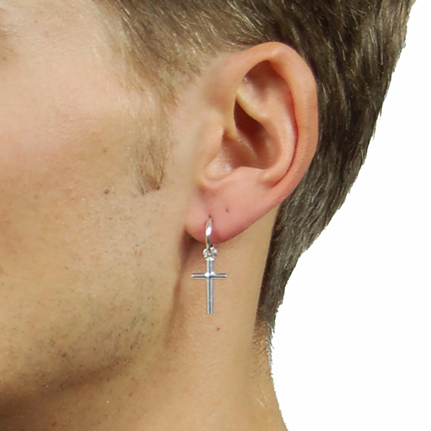 Lyst Serge Denimes Silver Cross Earring In Metallic Silver Cross Earring Lyst View Fullscreen