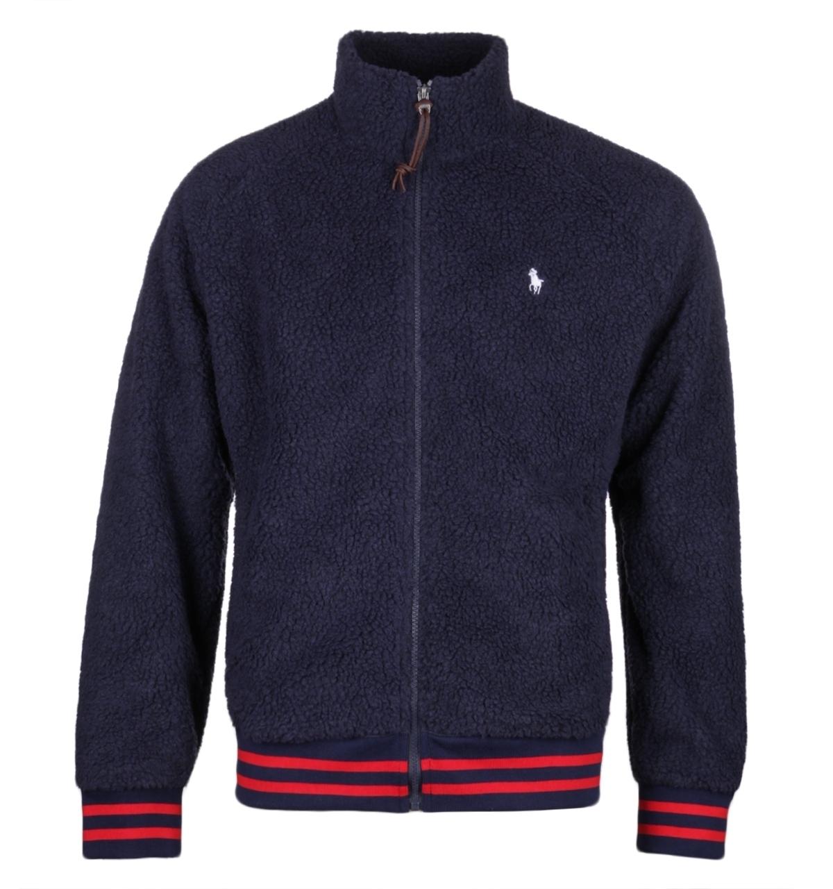 Polo Ralph Lauren Faux-shearling Navy Fleece in Blue for Men - Lyst