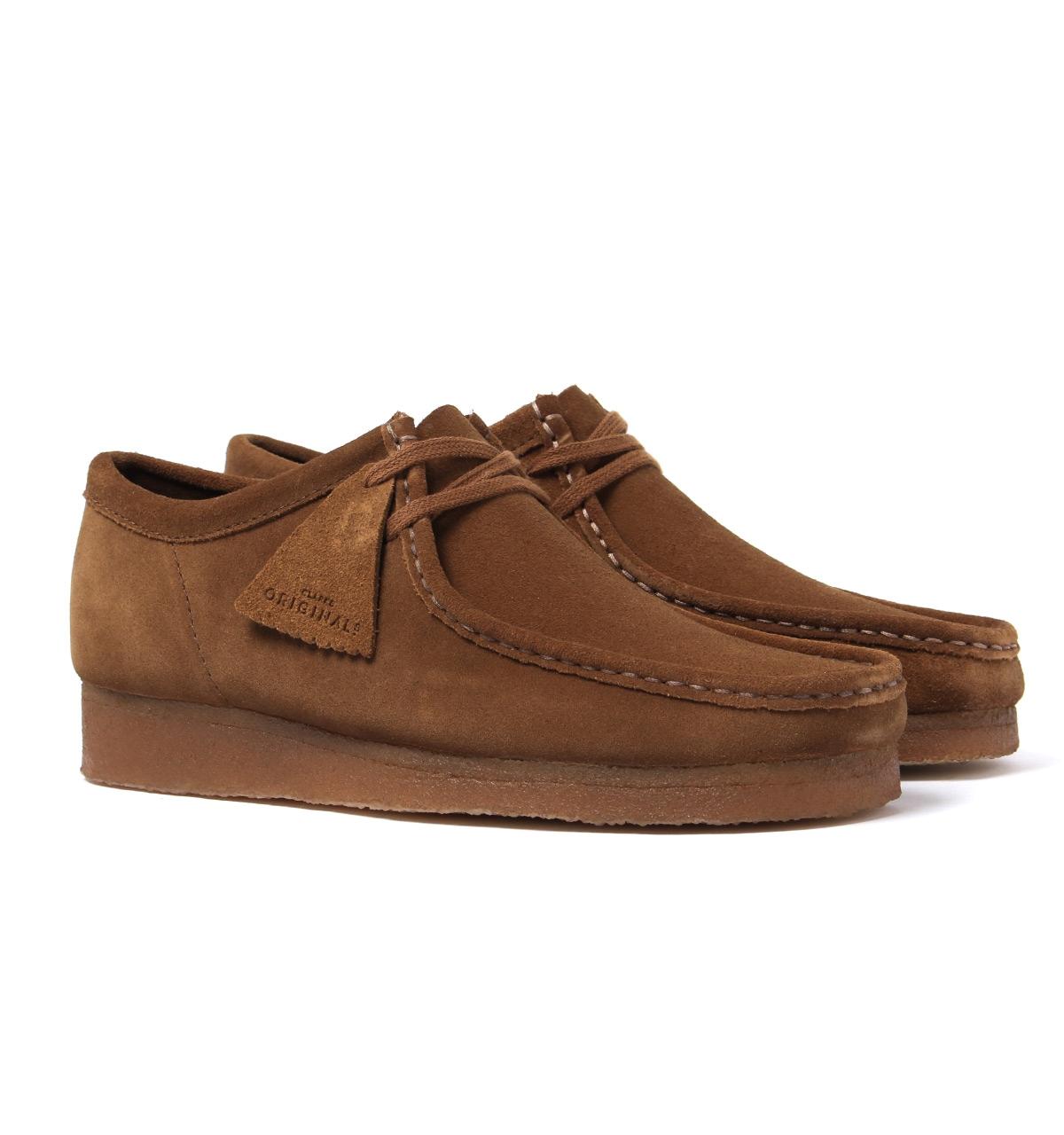 Lyst - Clarks Cola Brown Suede Wallabee Low-cut Moccasin Boots in Brown ...
