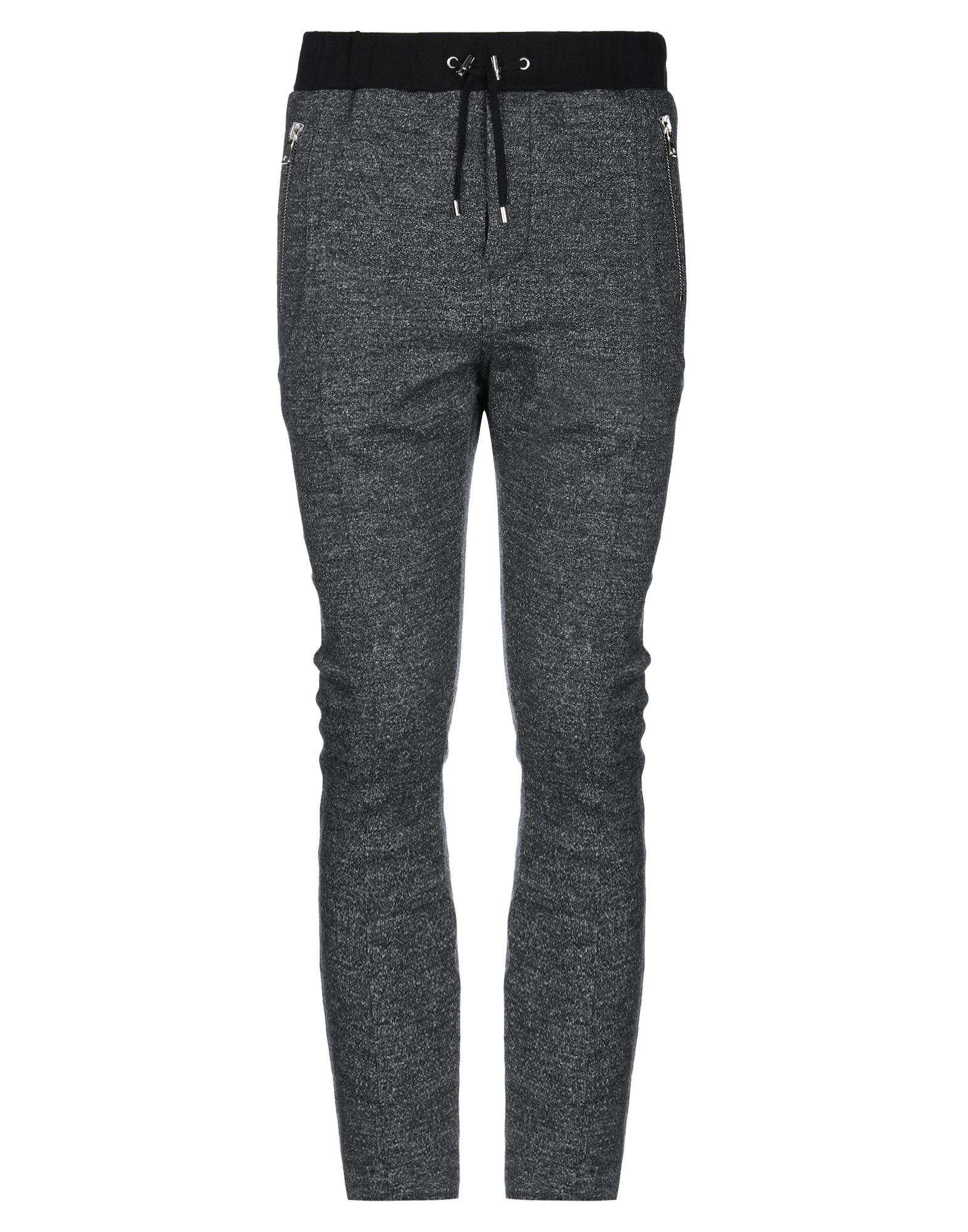 Balmain Flannel Casual Pants in Lead (Gray) for Men - Lyst