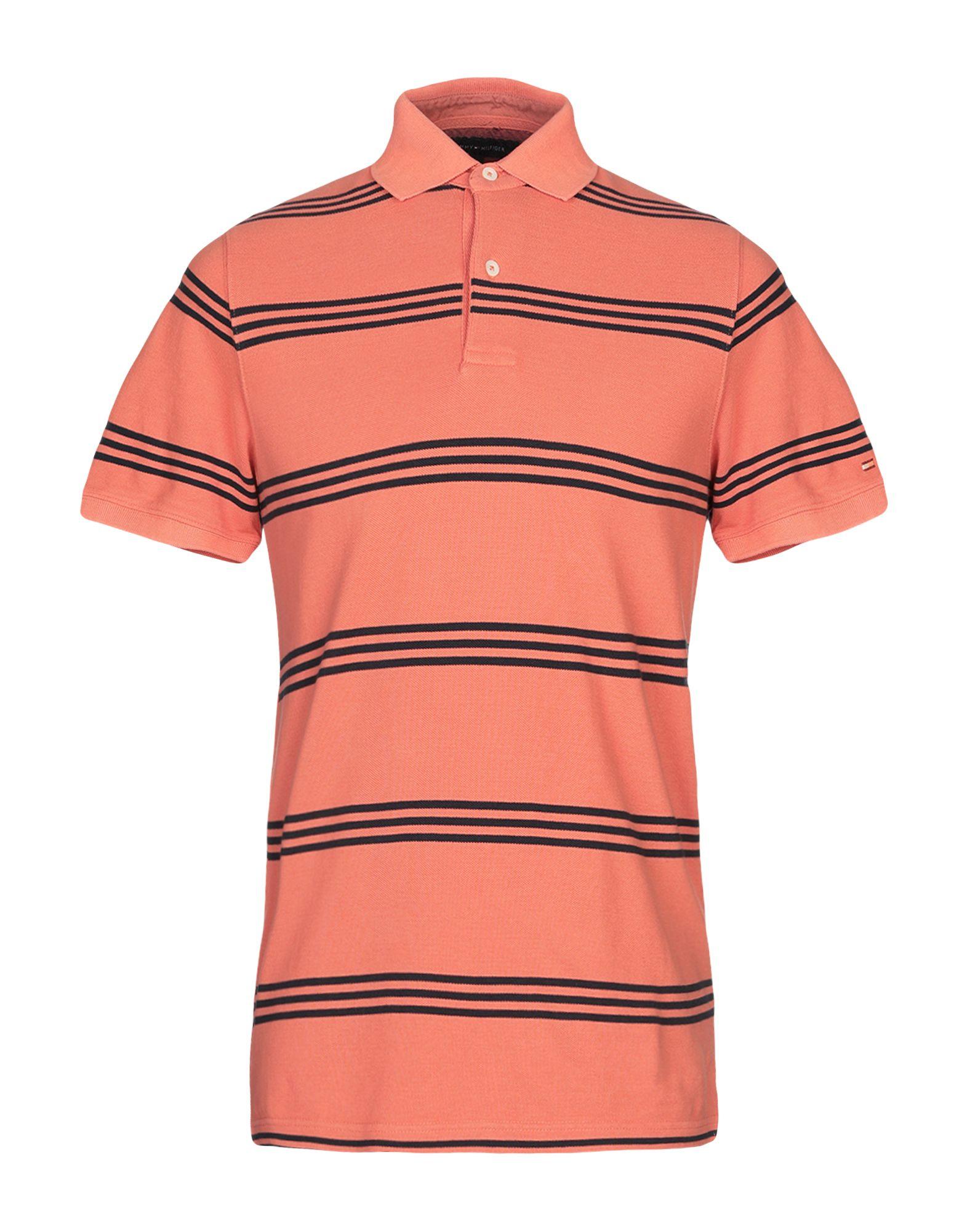 orange tommy hilfiger shirt