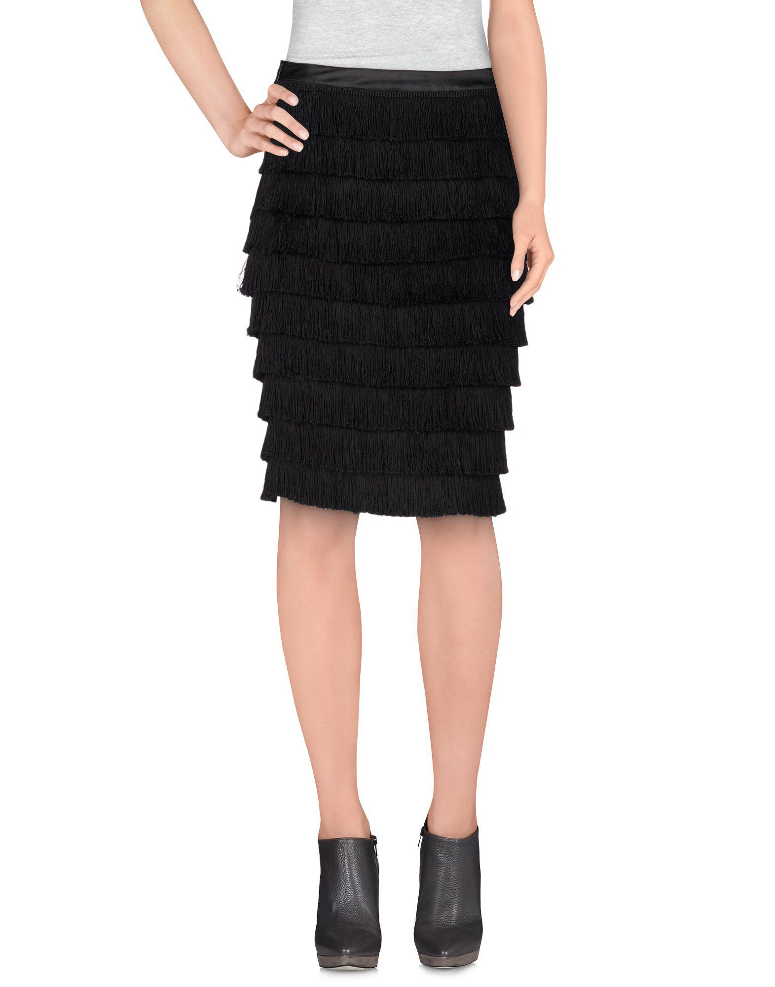 Lyst - Liu Jo Knee Length Skirt in Black