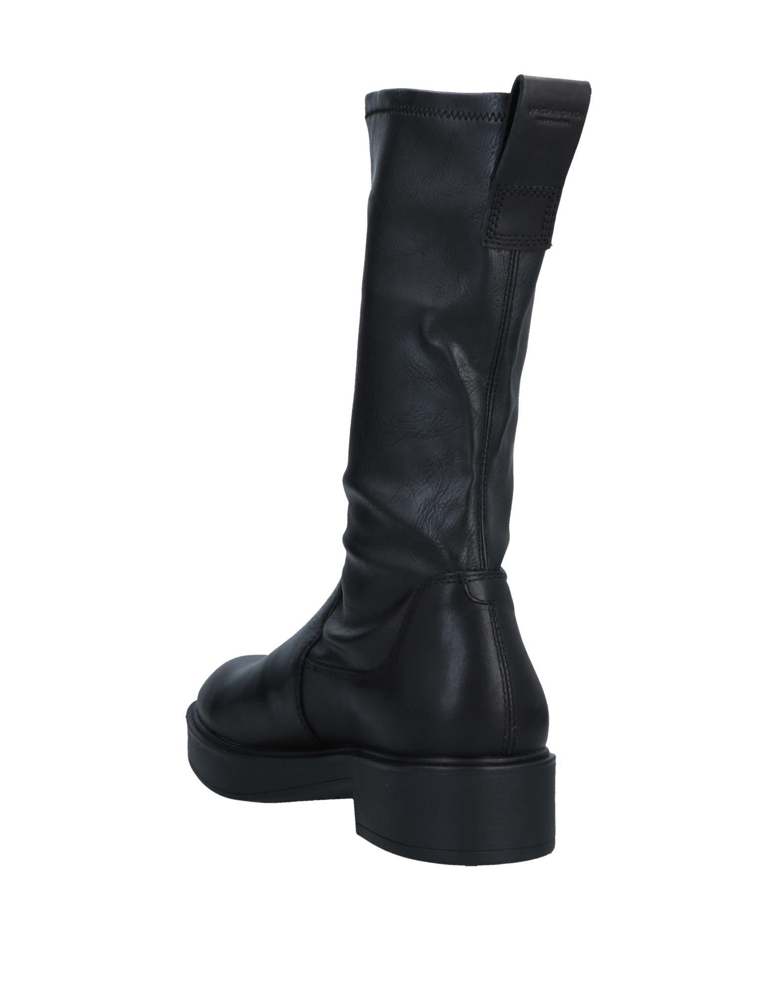 vagabond stina lace up mid heeled ankle boot in black