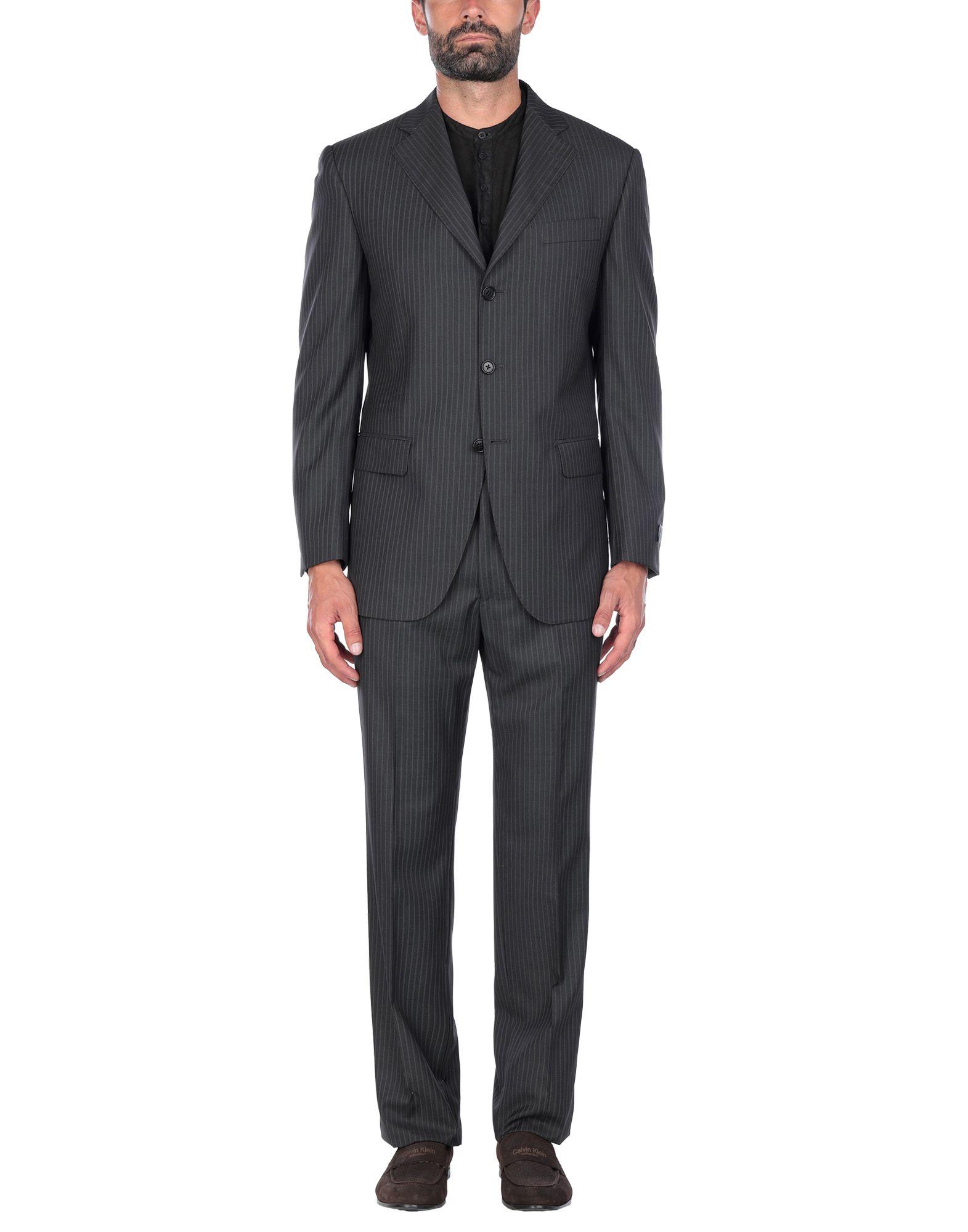 Tombolini Wool Suit in Black for Men - Lyst