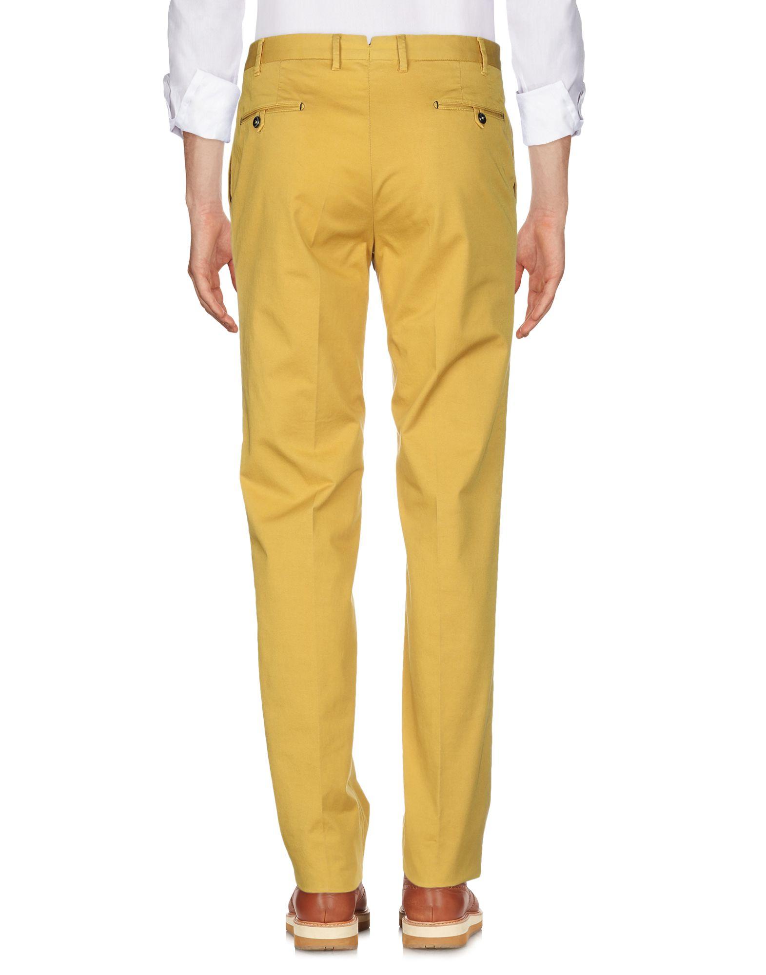 PT01 Casual Pants in Yellow for Men - Lyst