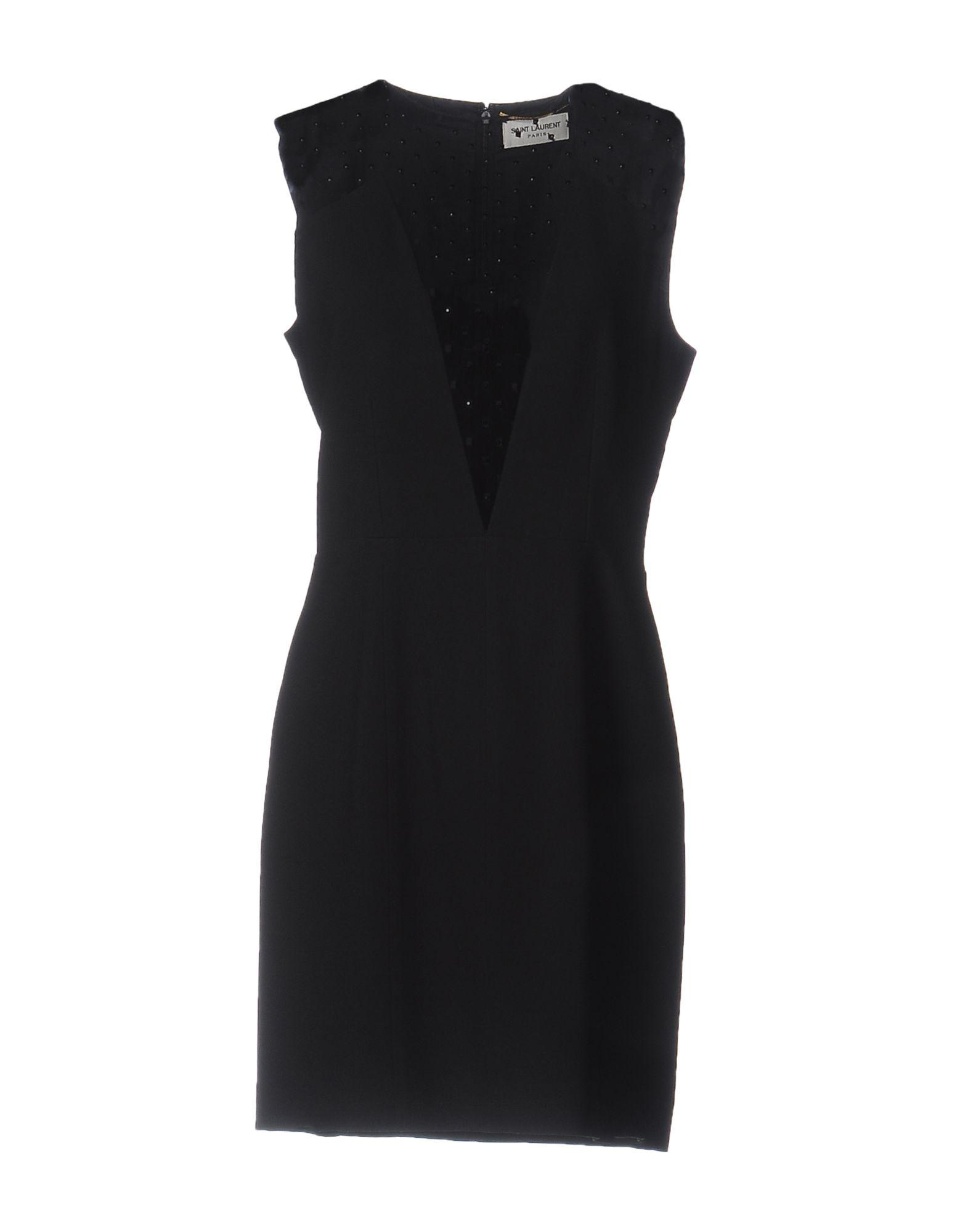 Lyst - Saint laurent Short Dress in Black