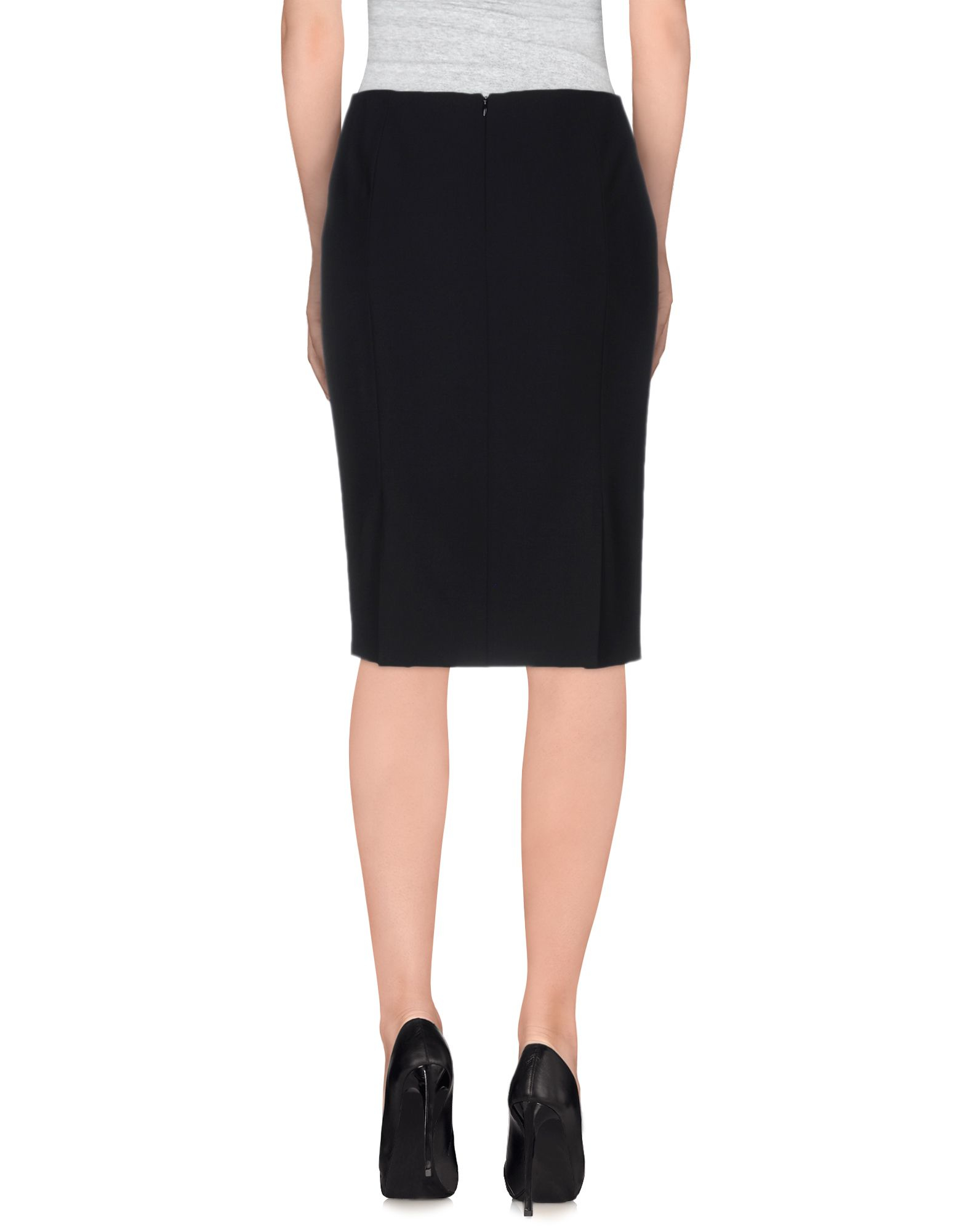 Theory Knee Length Skirt in Black | Lyst