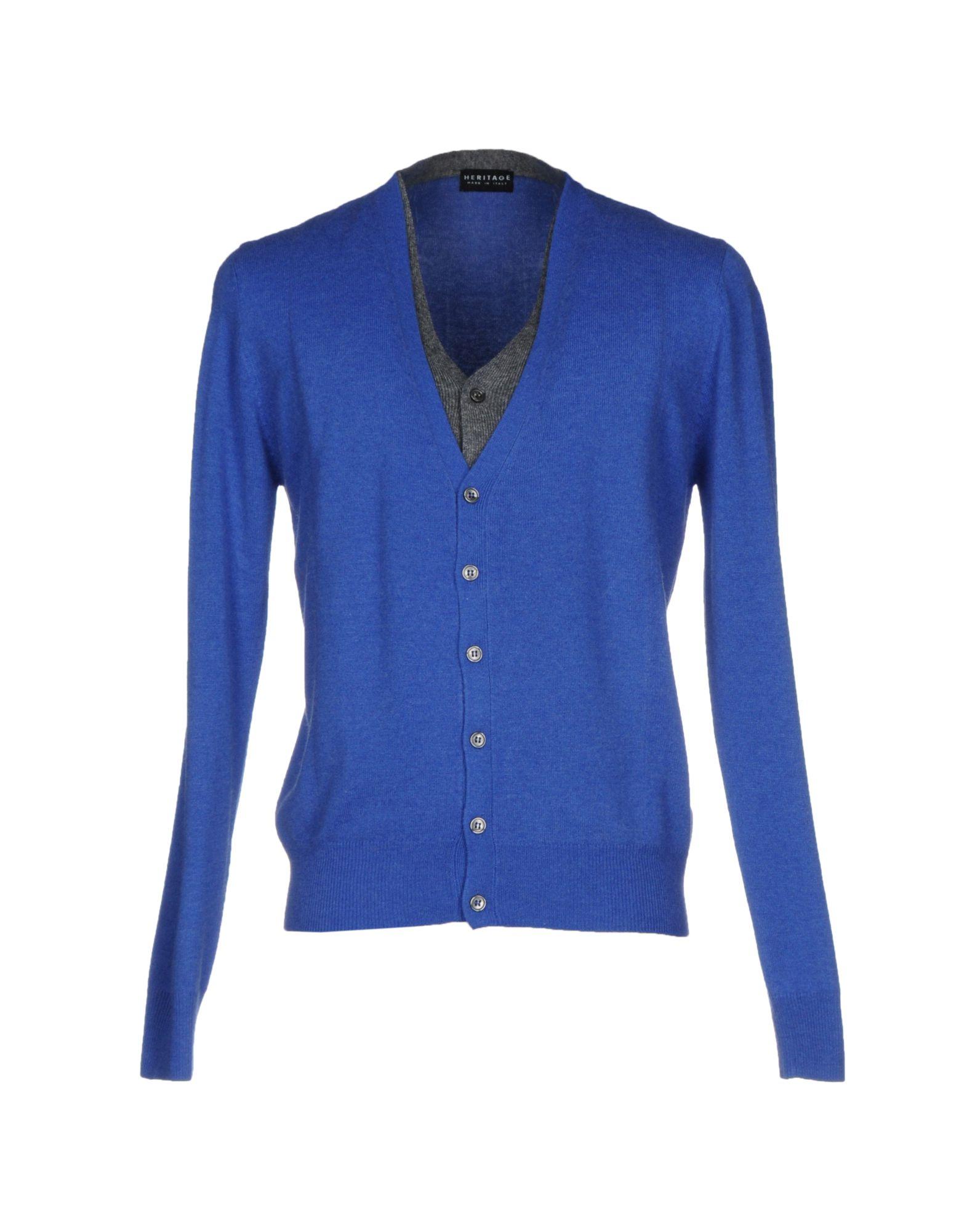 Heritage Cardigan in Blue for Men | Lyst