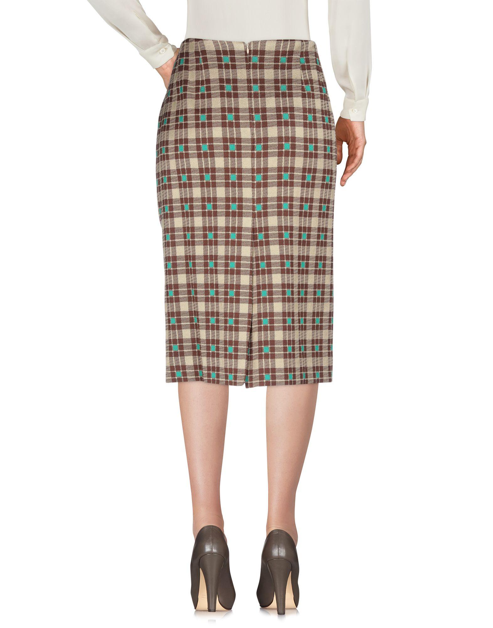 Dries Van Noten 3/4 Length Skirt in Brown - Lyst