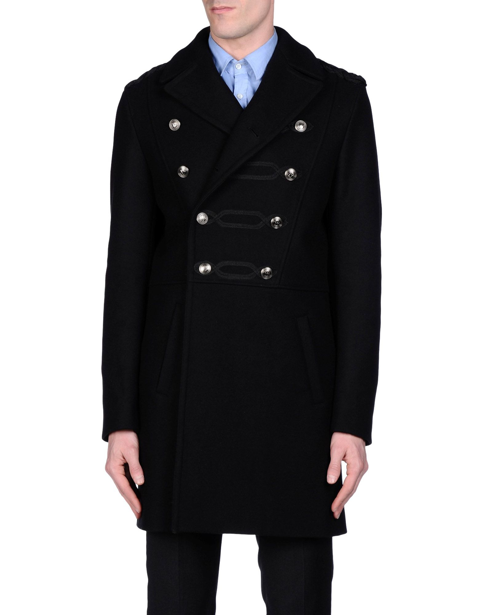 Lyst - Balmain Coat in Black for Men