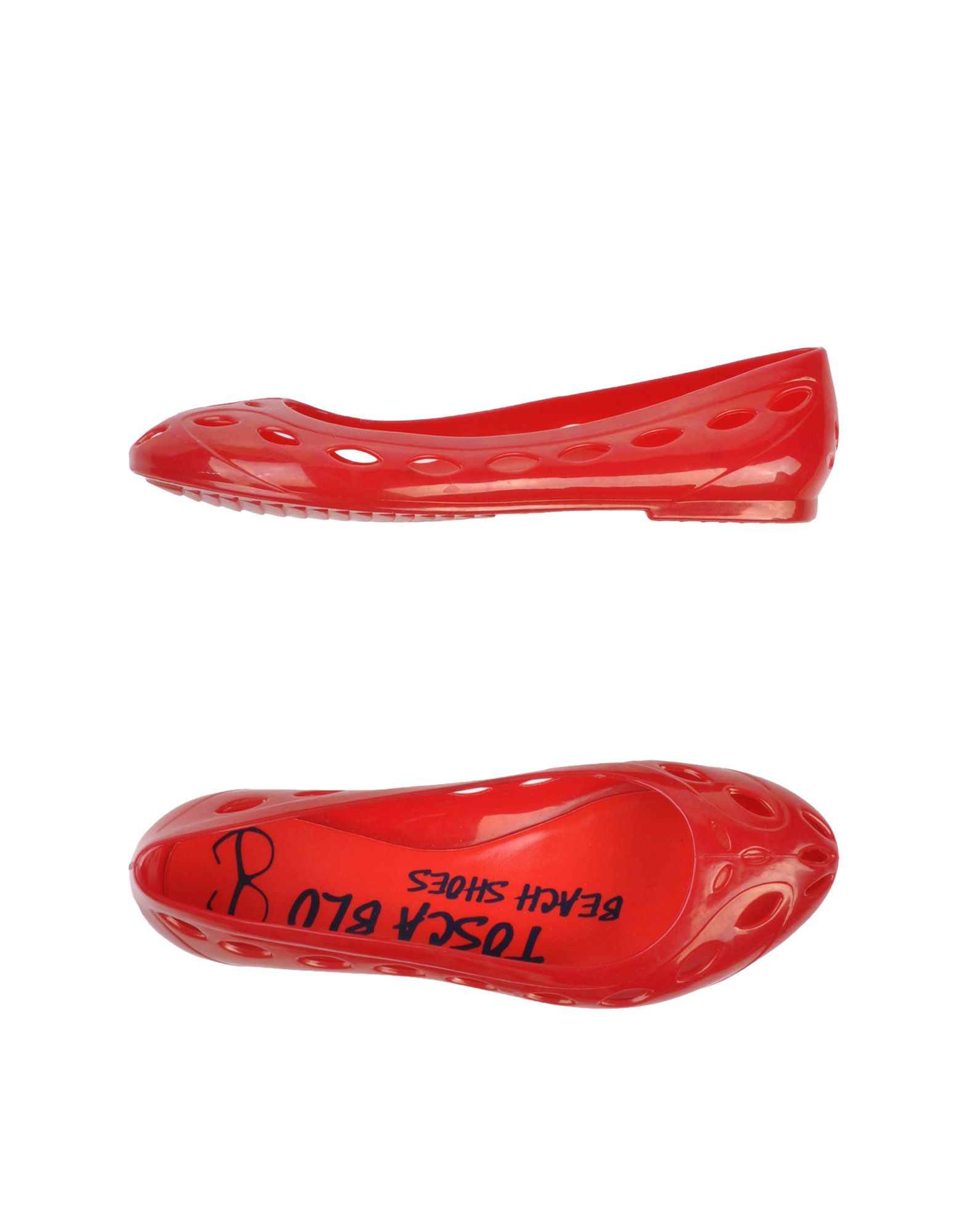 Lyst - Tosca Blu Cut-Out Rubber Ballet Flats in Red