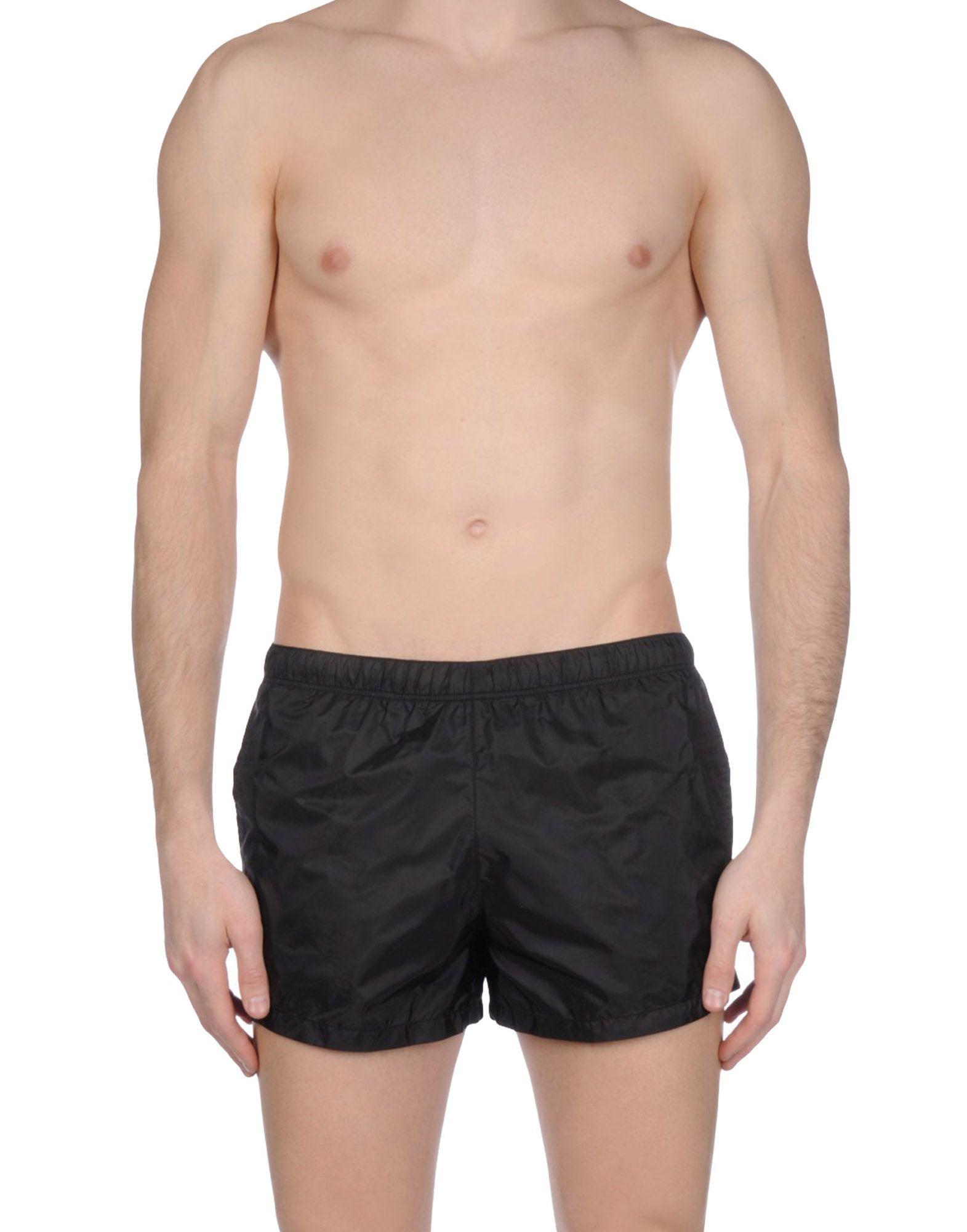 Download Lyst - Prada Swimming Trunks in Black for Men