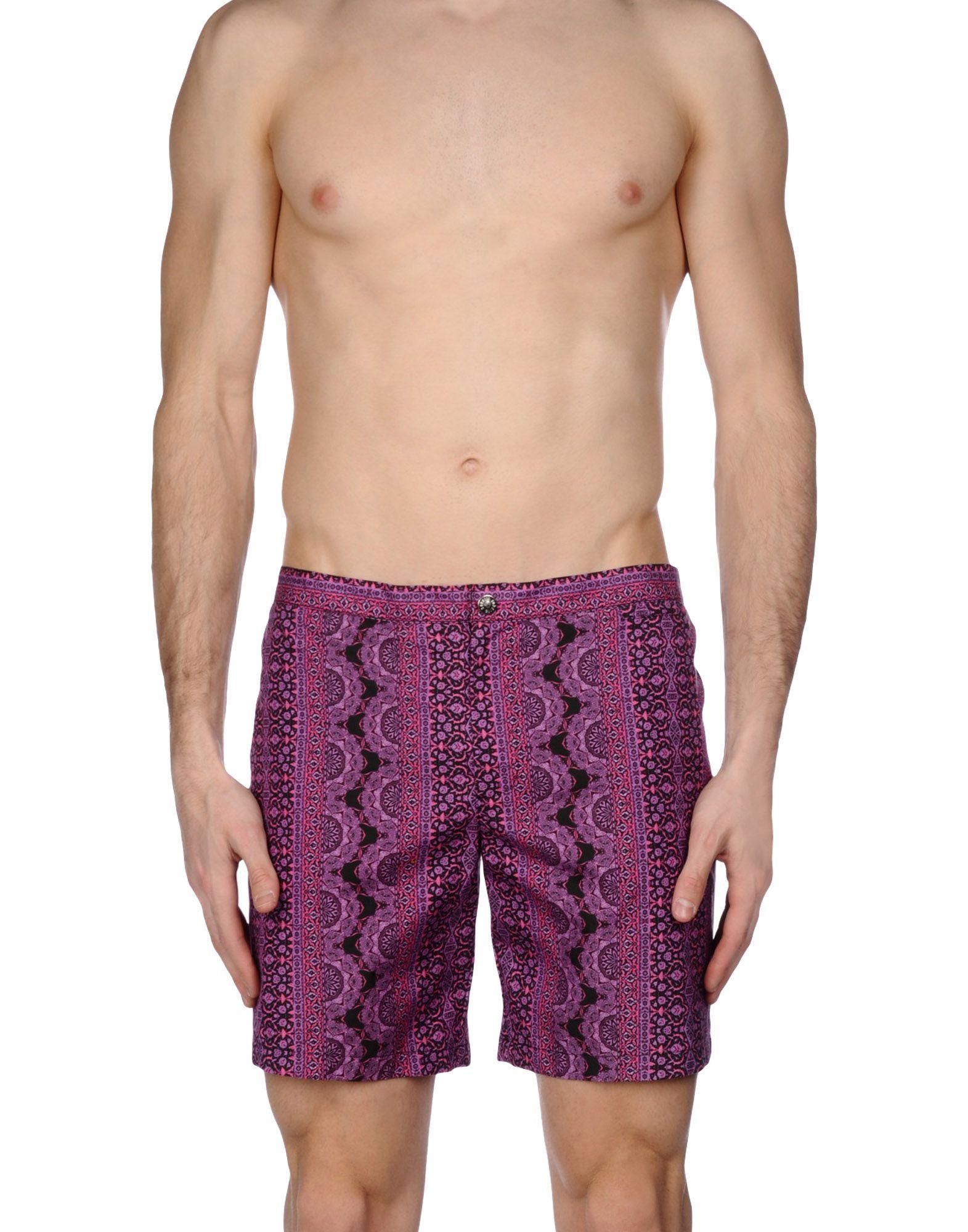Lyst - Roberto cavalli Swim Trunks in Purple for Men