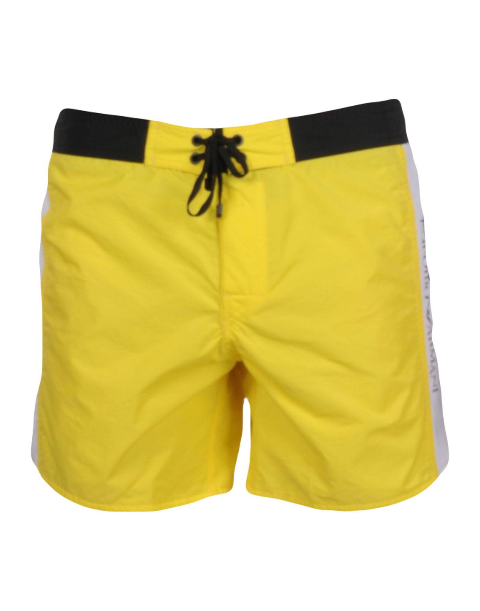 Lyst - Ea7 Swim Trunks in Yellow for Men