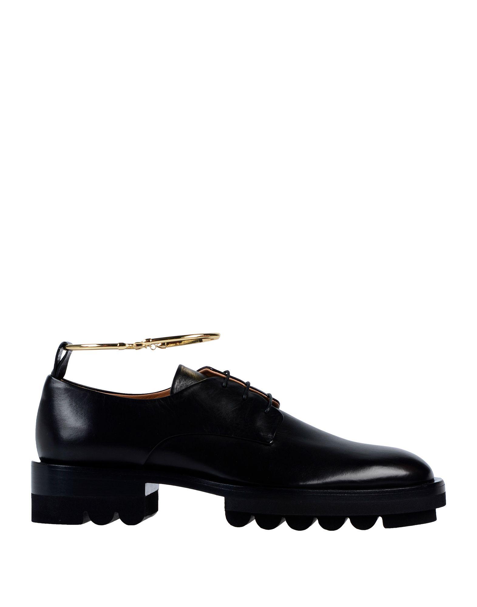 Jil Sander Leather Lace-up Shoe in Black - Lyst