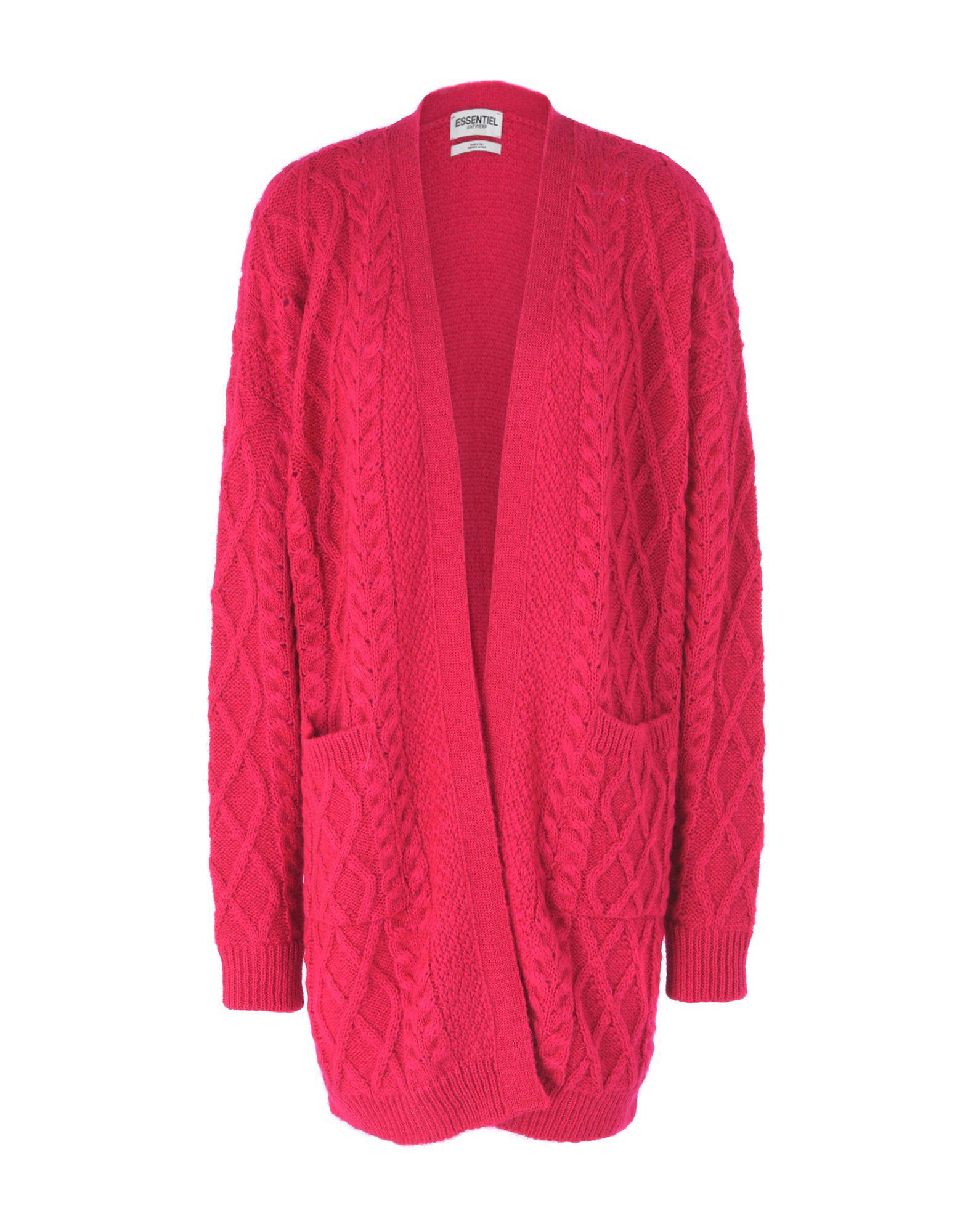 Essentiel Antwerp Synthetic Cardigan in Fuchsia (Pink) - Lyst