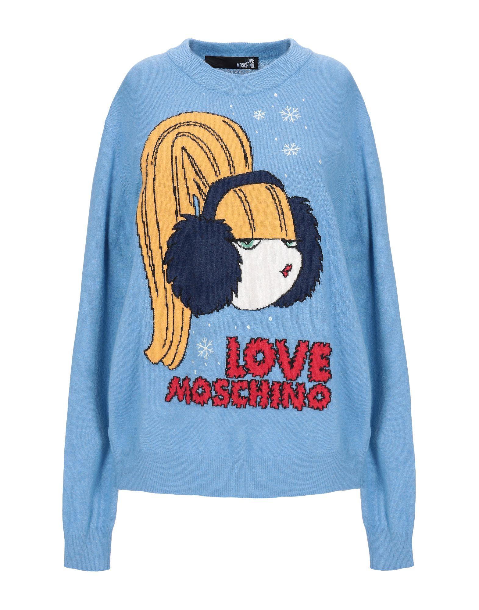 Love Moschino Synthetic Jumper in Sky Blue (Blue) Lyst