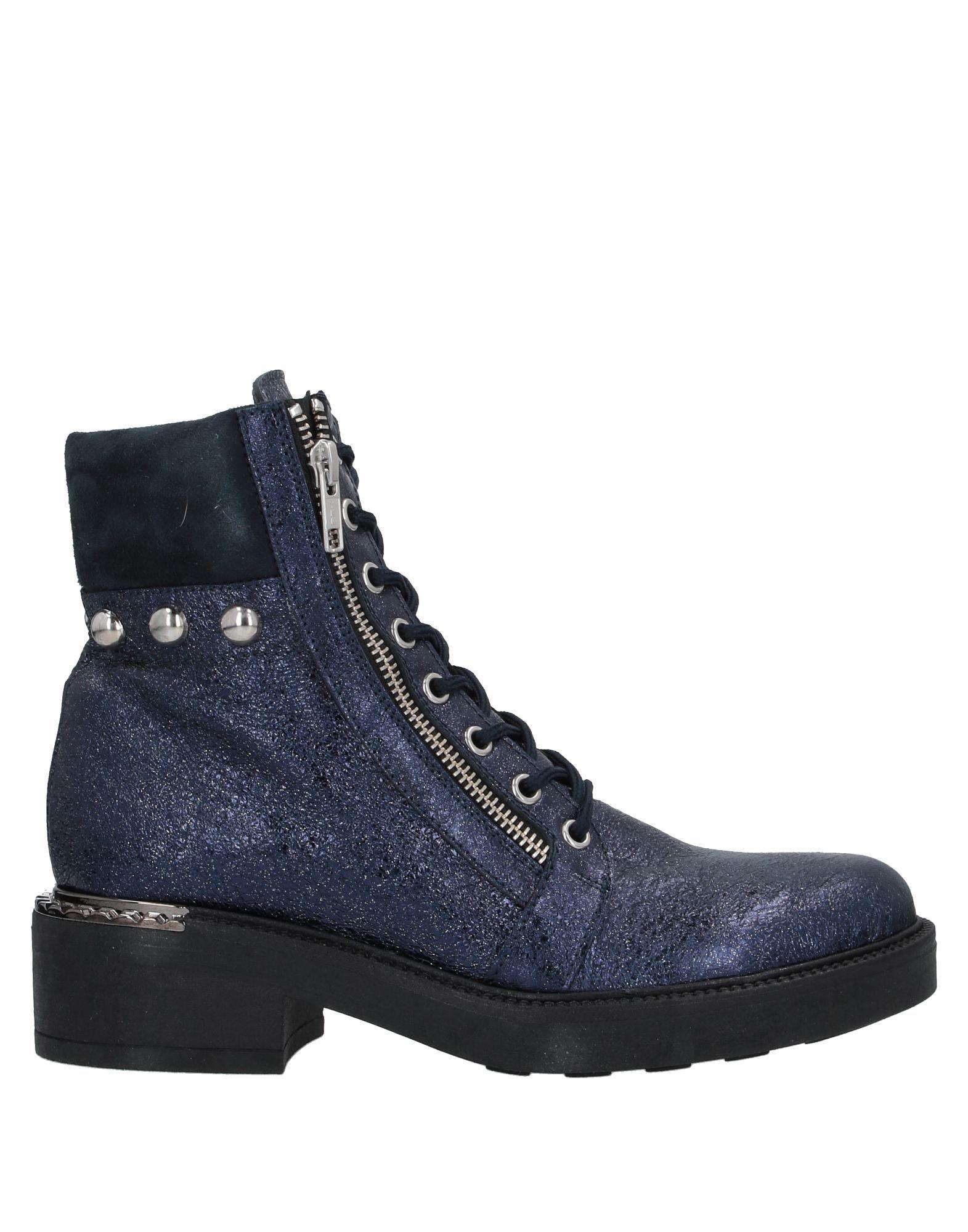 Loretta Pettinari Leather Ankle Boots in Blue - Lyst