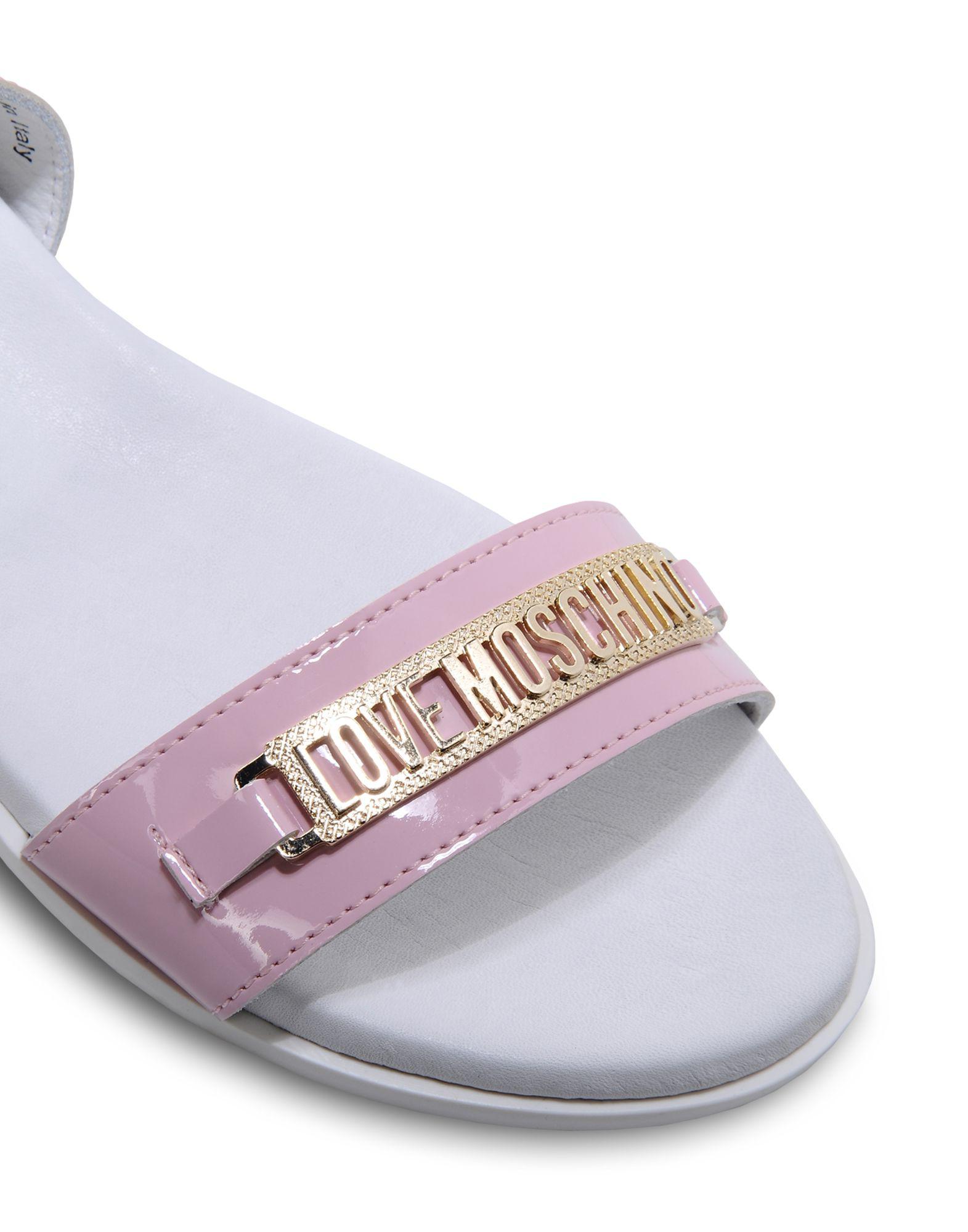 pink moschino sandals