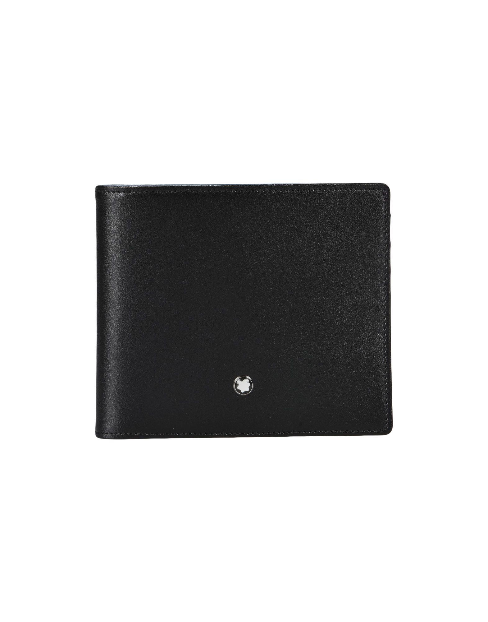 blue montblanc wallet