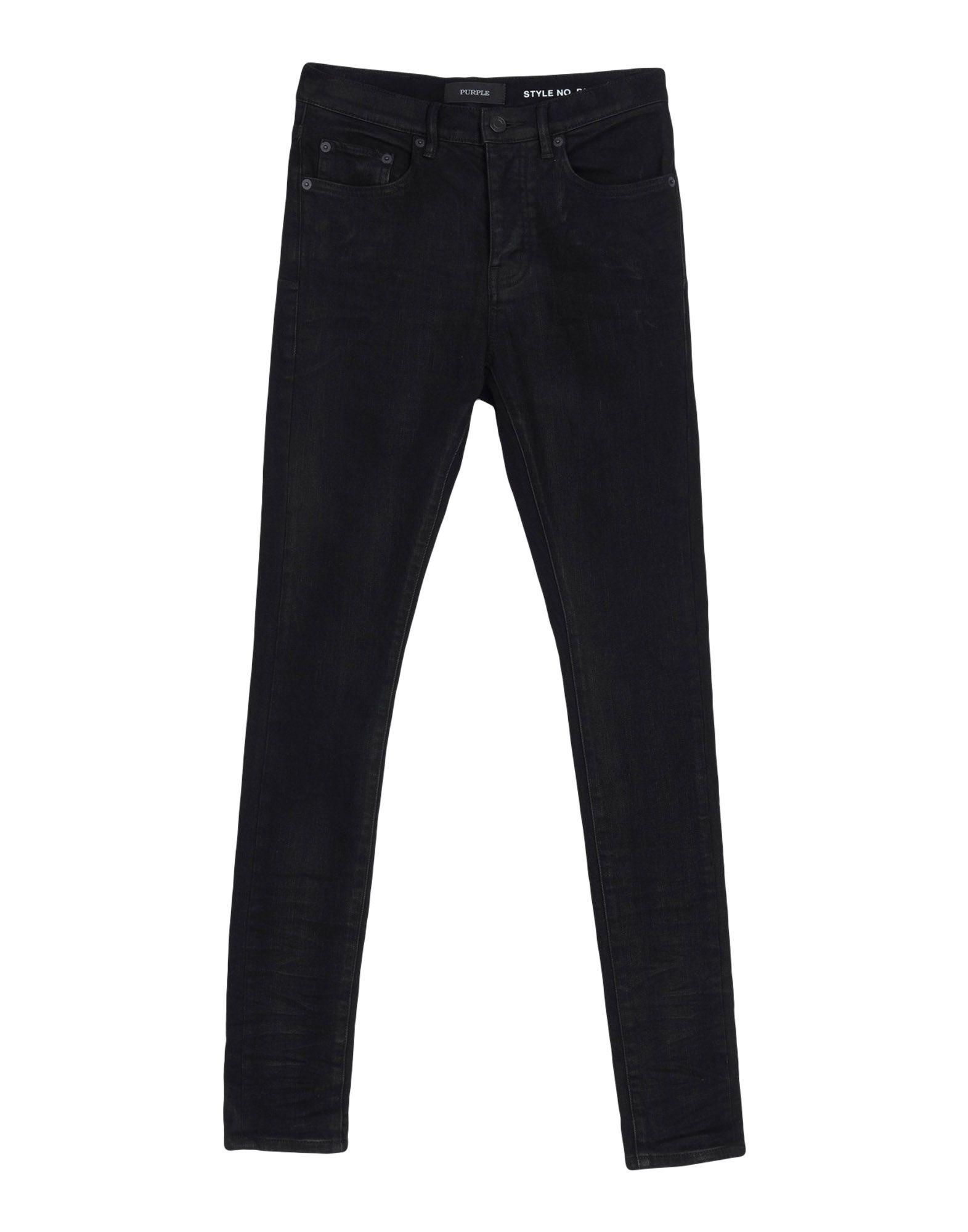 Purple Denim Trousers in Black for Men - Lyst