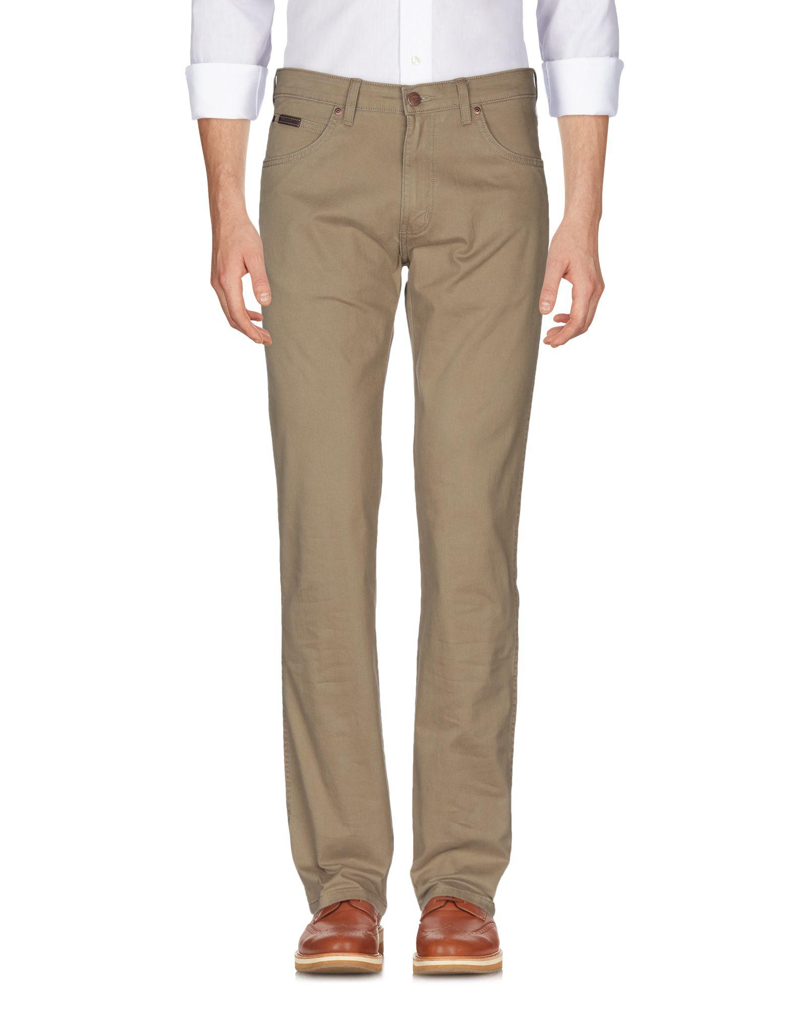 Wrangler Leather Casual Pants in Khaki (Natural) for Men - Lyst