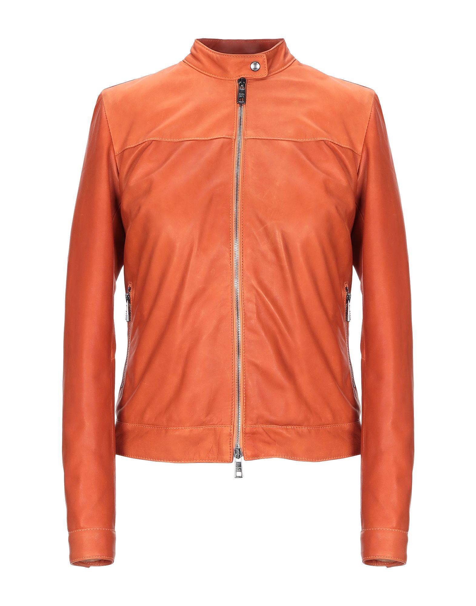 Giorgio Brato Leather Jacket in Orange - Lyst