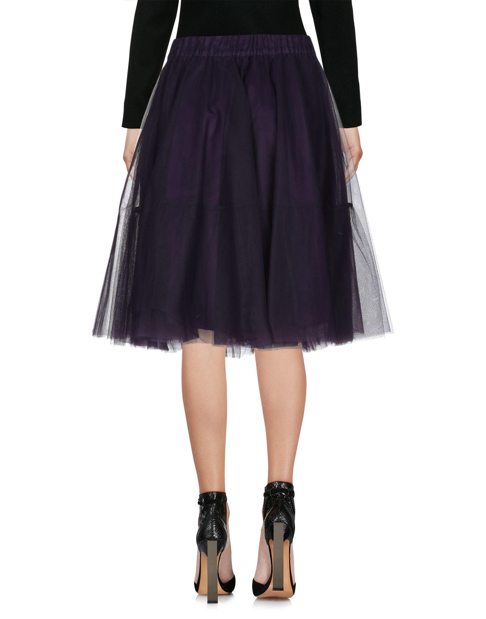 P.A.R.O.S.H. Tulle Knee Length Skirt in Dark Purple (Purple) - Lyst