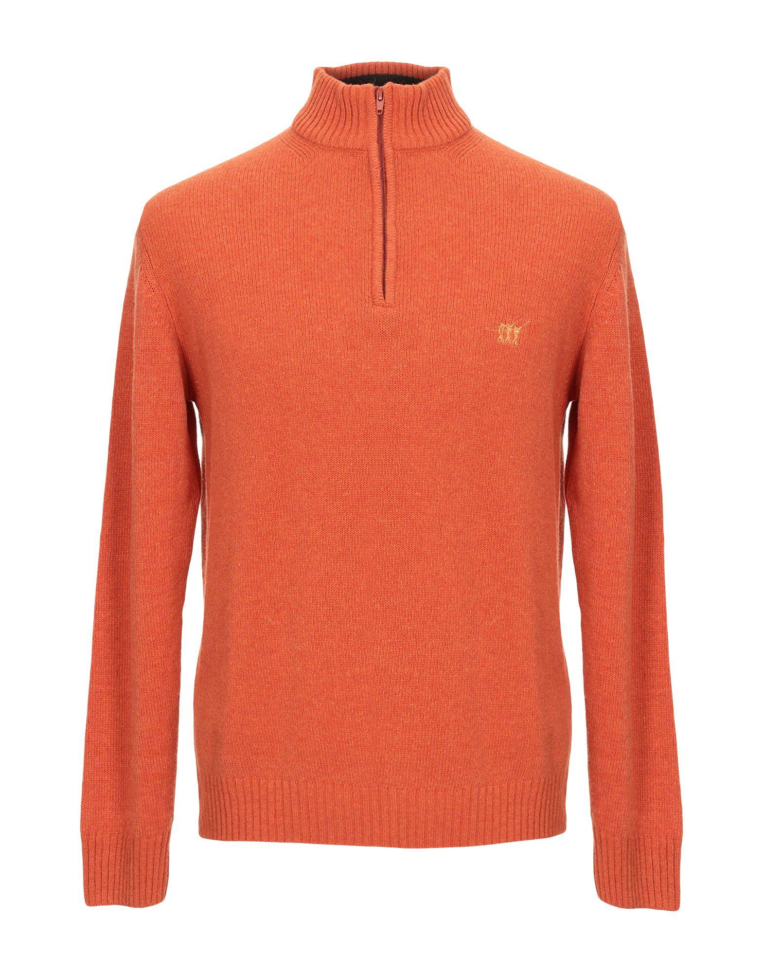 bright orange turtleneck