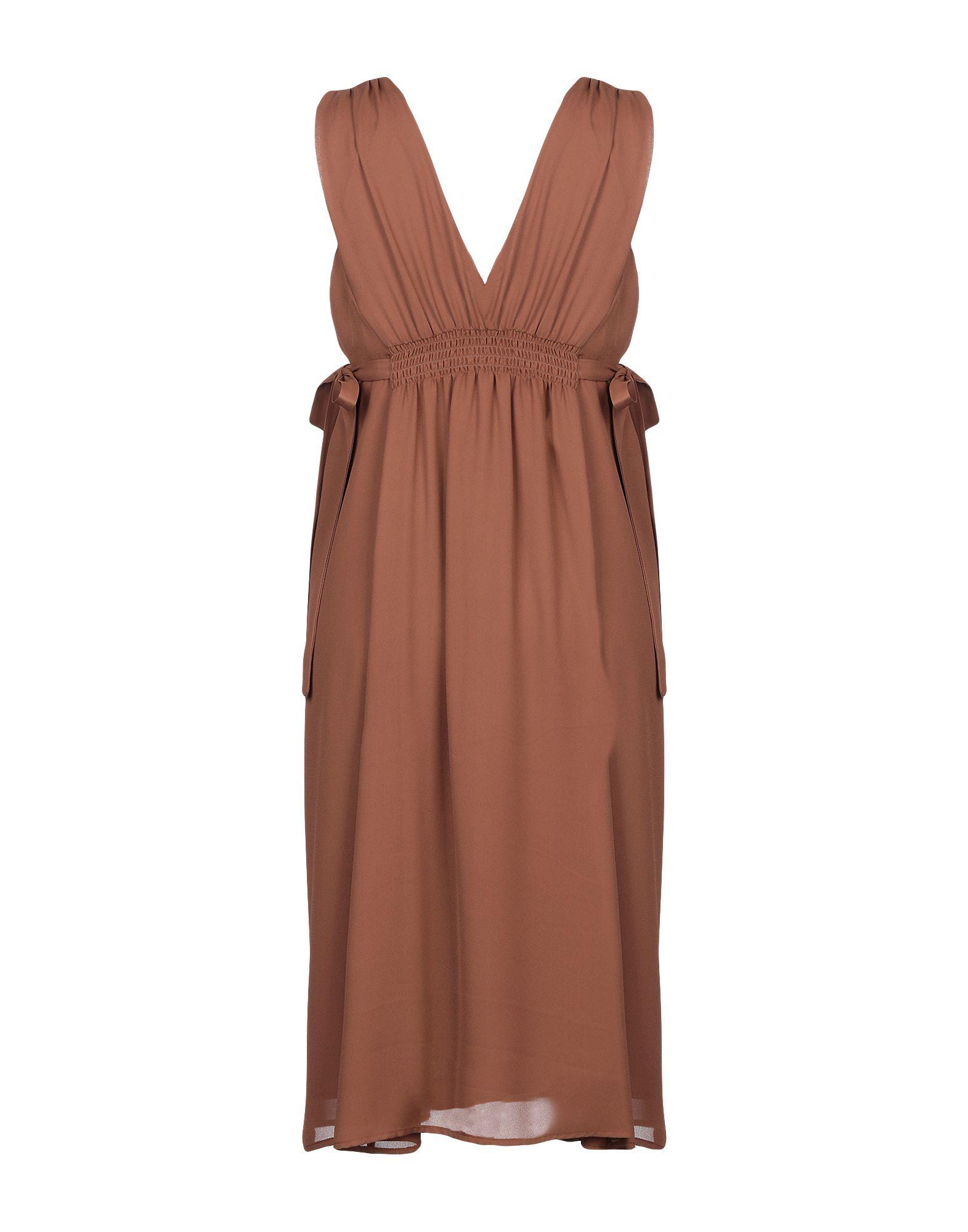 ViCOLO Knee-length Dress in Brown - Lyst