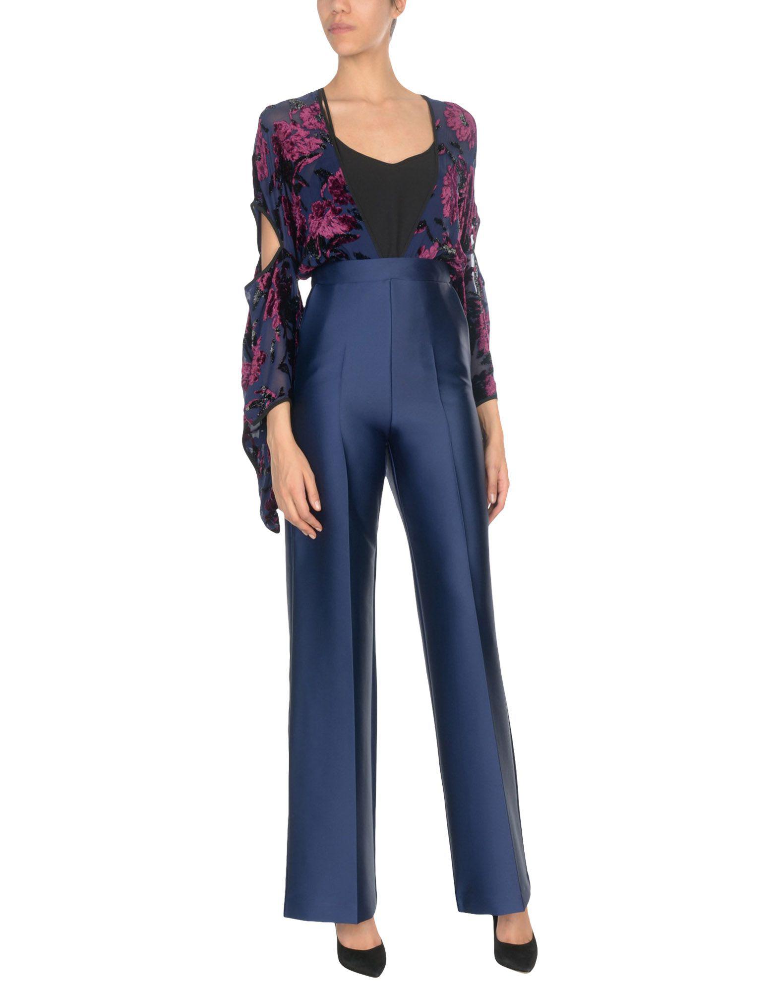 Space Style Concept Satin Jumpsuit in Dark Blue (Blue) - Lyst