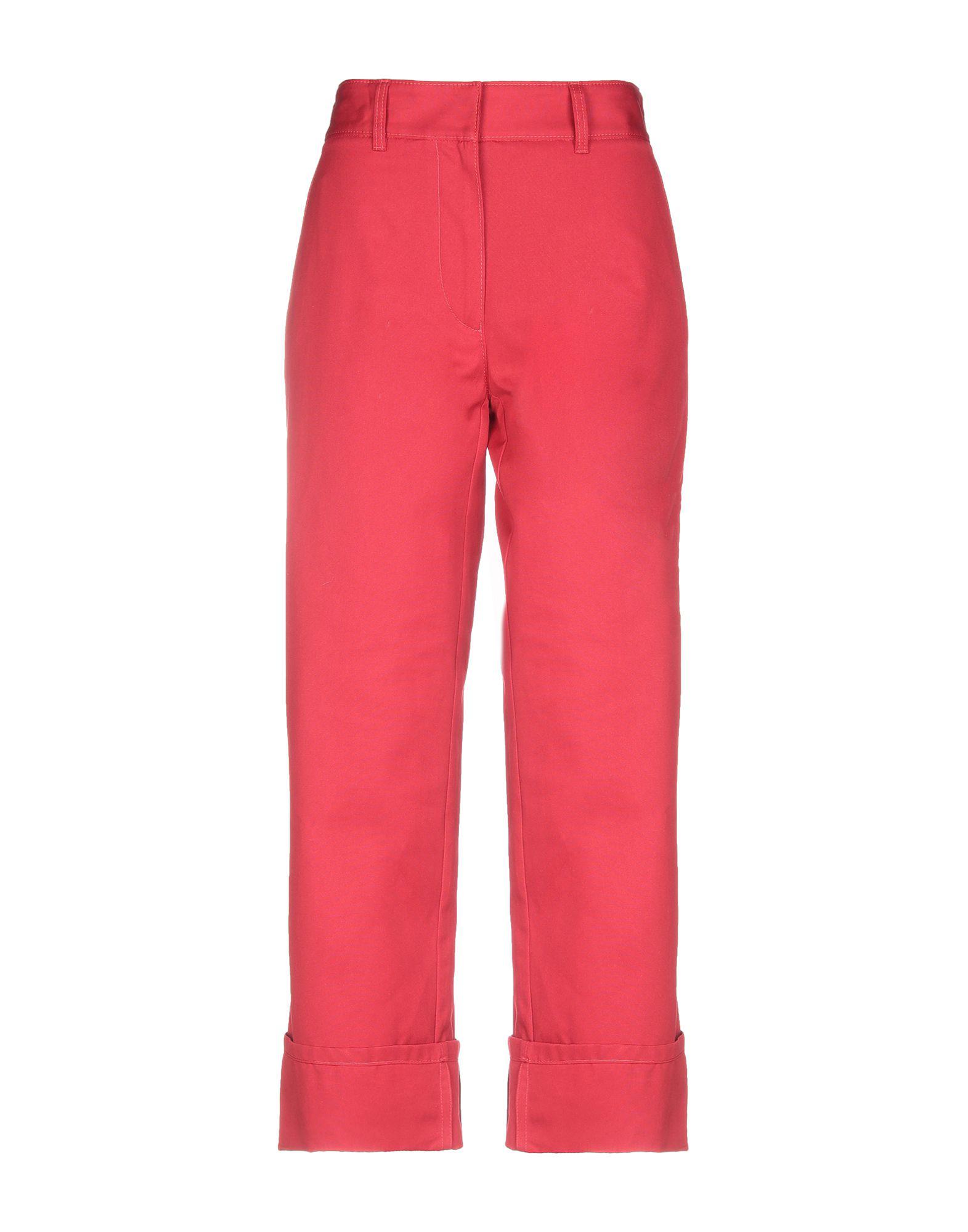 red casual pants