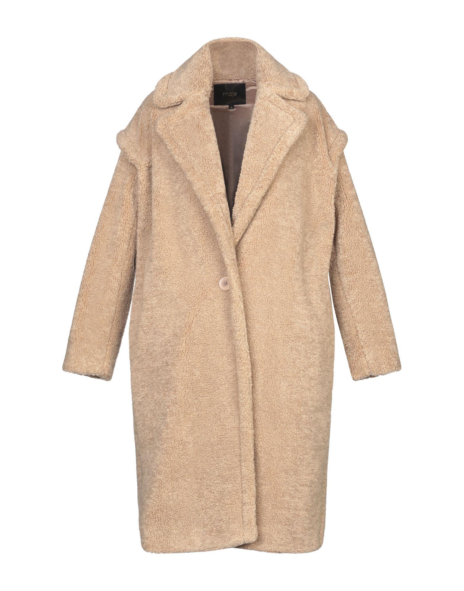 Maje Synthetic Coat in Camel (Natural) - Lyst