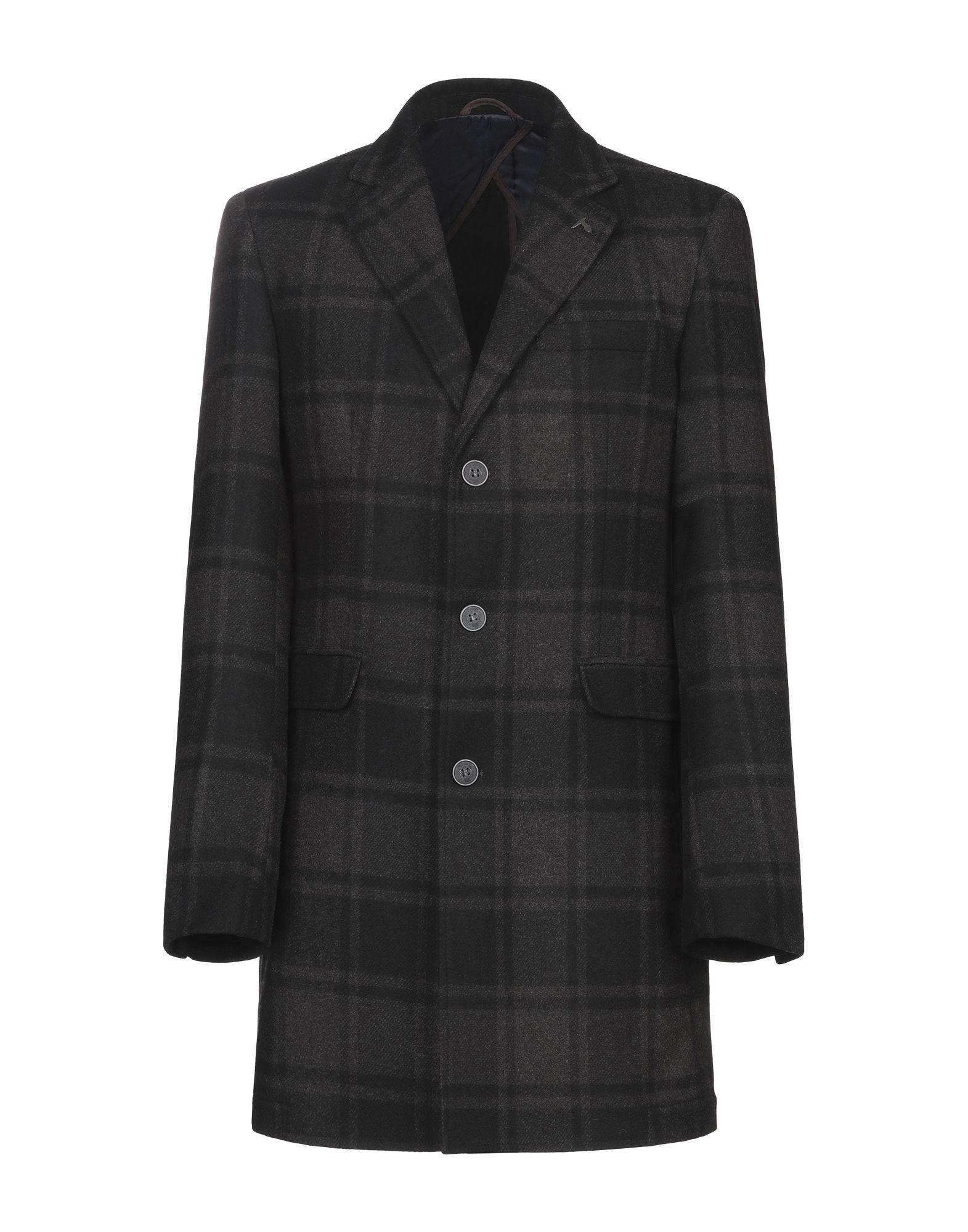 Trussardi Flannel Coat in Dark Brown (Brown) for Men - Lyst