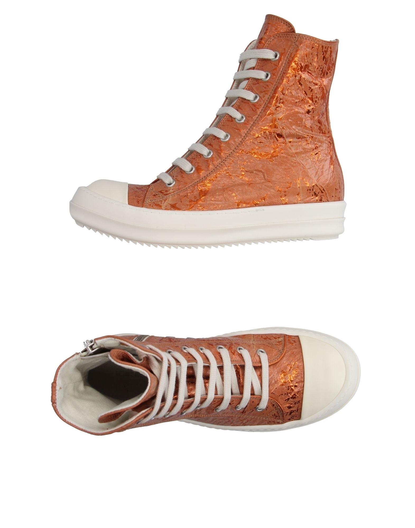 rick owens orange sneakers