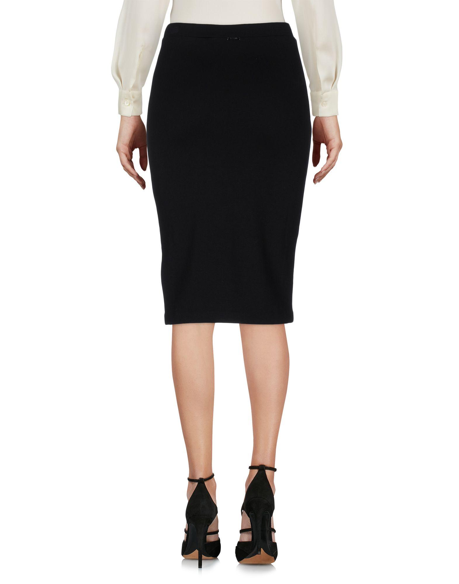 Guess Synthetic Knee Length Skirt in Black - Save 45% - Lyst