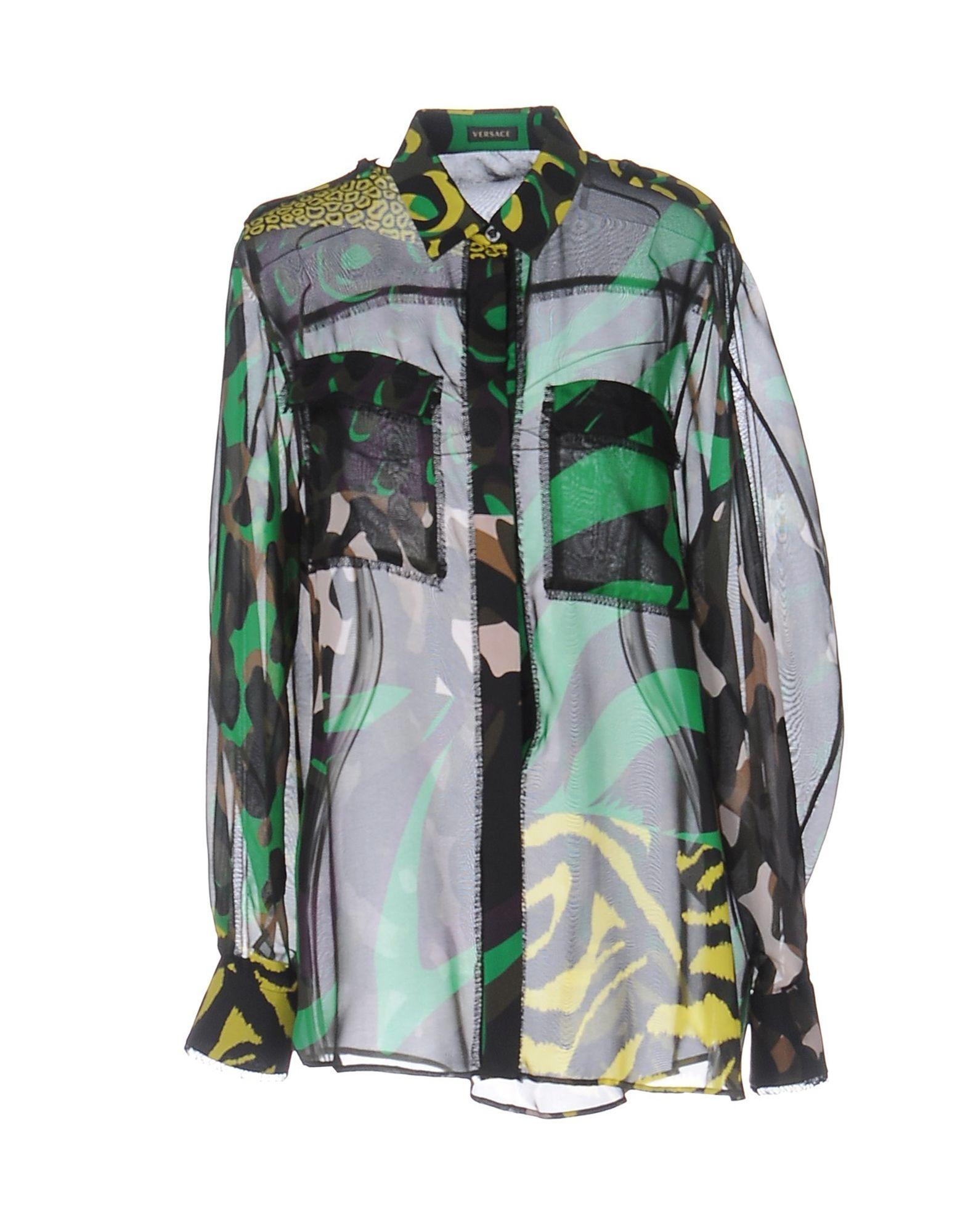 Versace Silk Shirt in Black Lyst