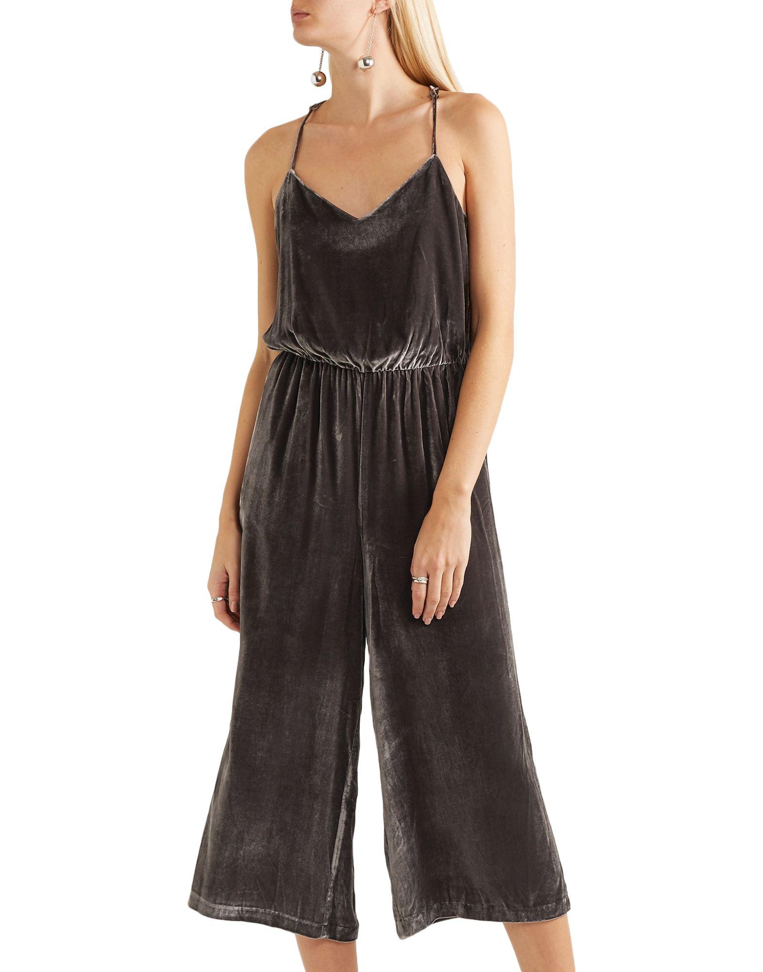 Madewell Velvet Jumpsuit in Dark Gray (Gray) Lyst